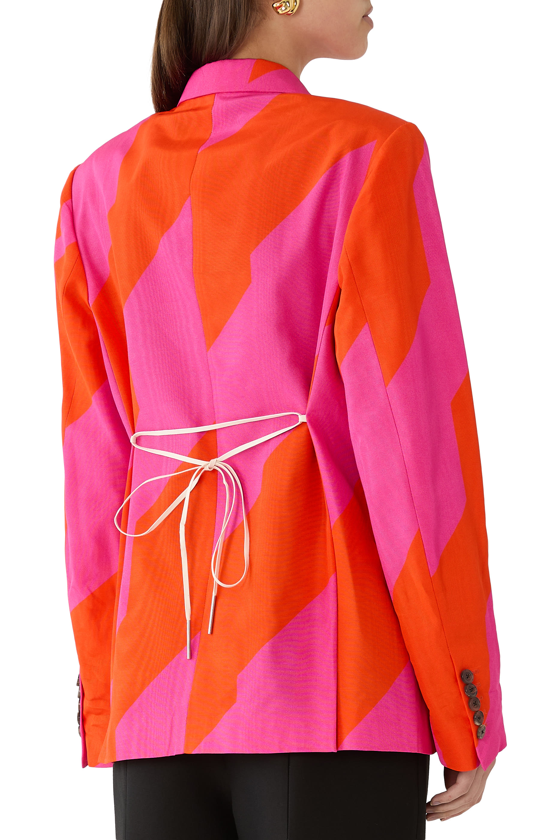 بليزر بصفي أزرار قماش مموج