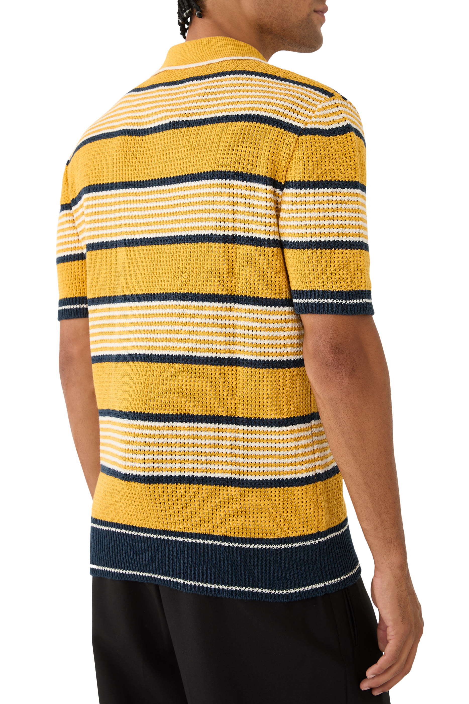 قميص بولو منسوج برقعة شعار الماركة