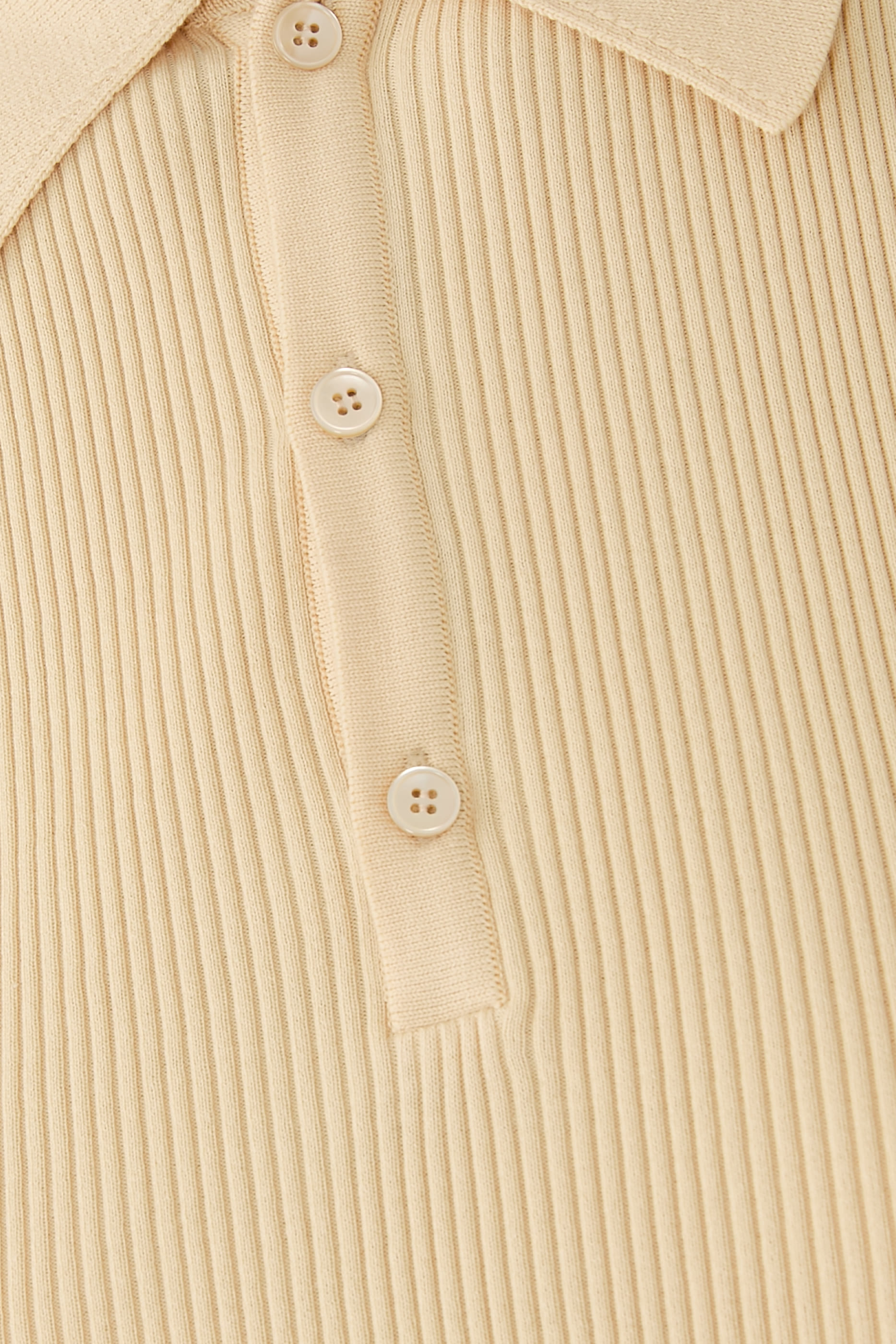 قميص بولو نسيج قطن مضلع خفيف الوزن