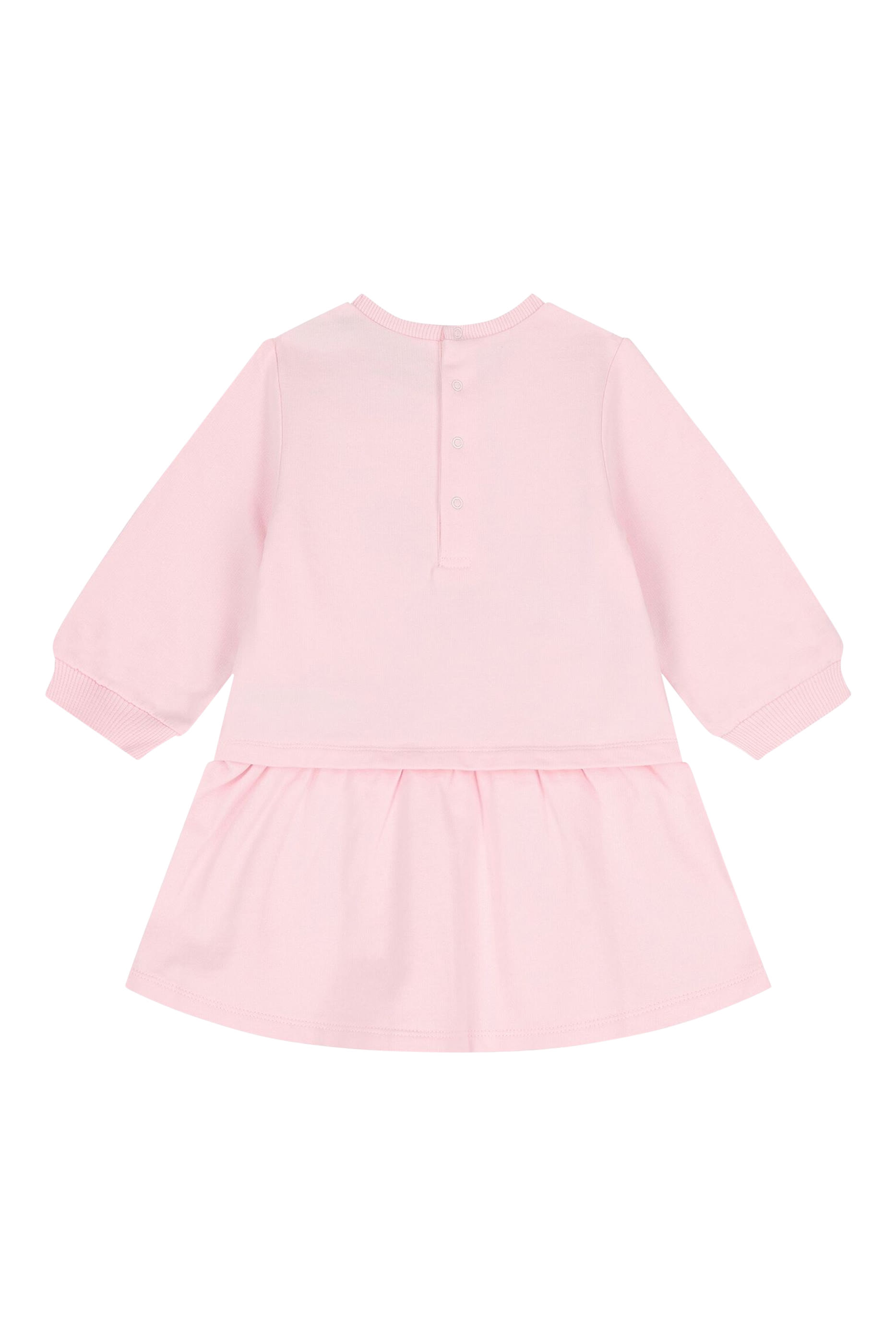 فستان بنقشة حقيبة بشعار الماركة للأطفال