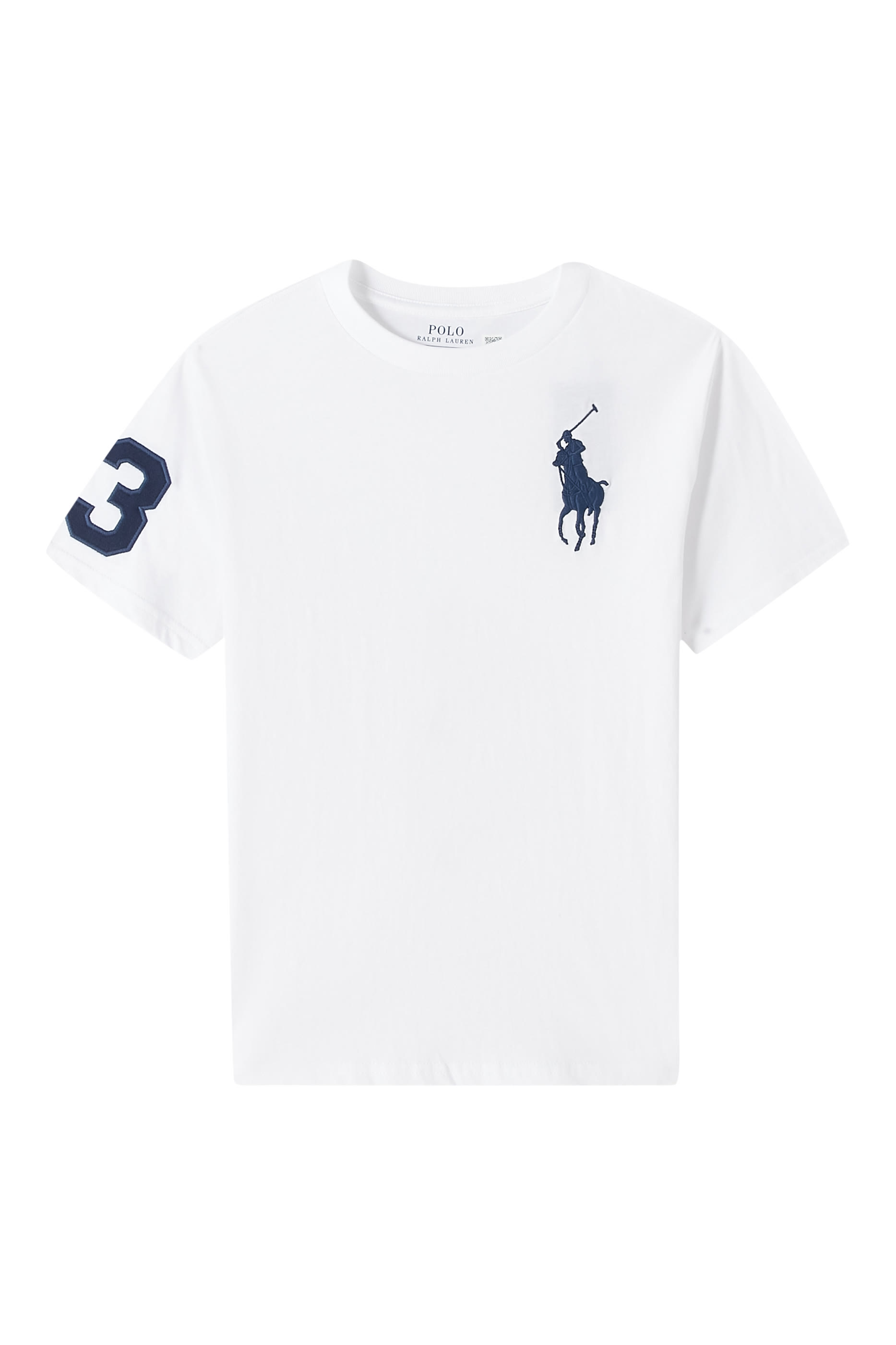 تيشيرت بأكمام قصيرة وشعار الماركة للأطفال