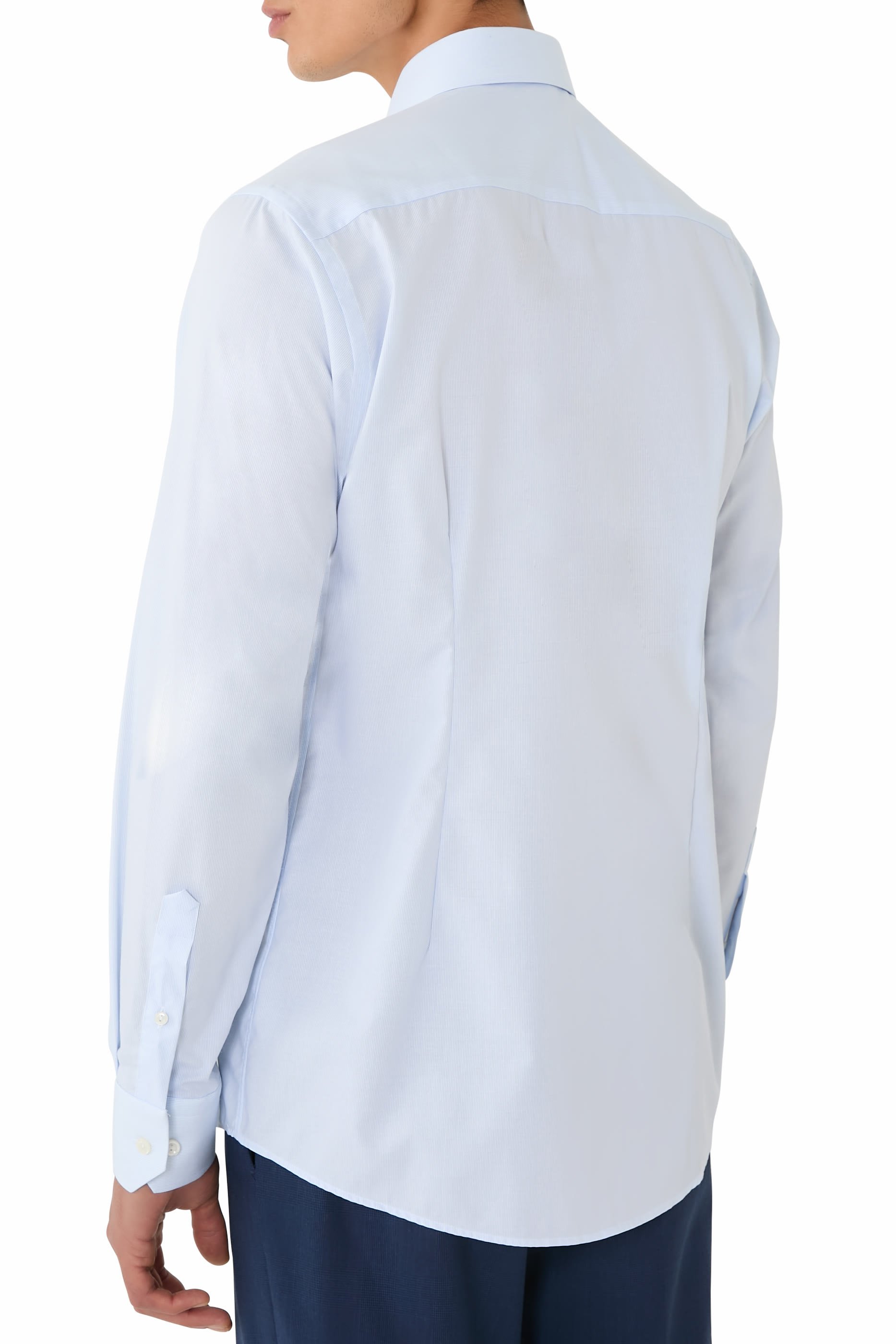 قميص مخطط قطن وتينسيل لايوسيل