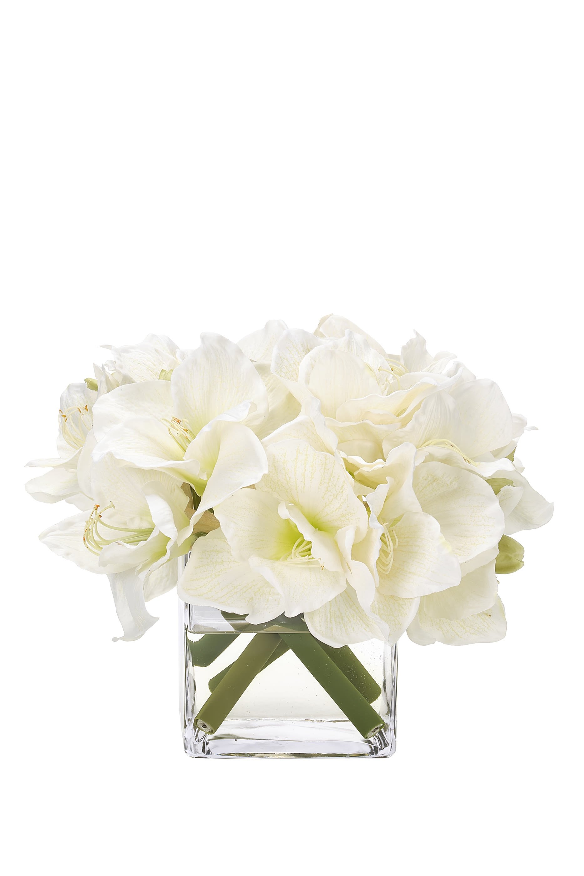 باقة زهور أمارلس صناعية بيضاء كريمية