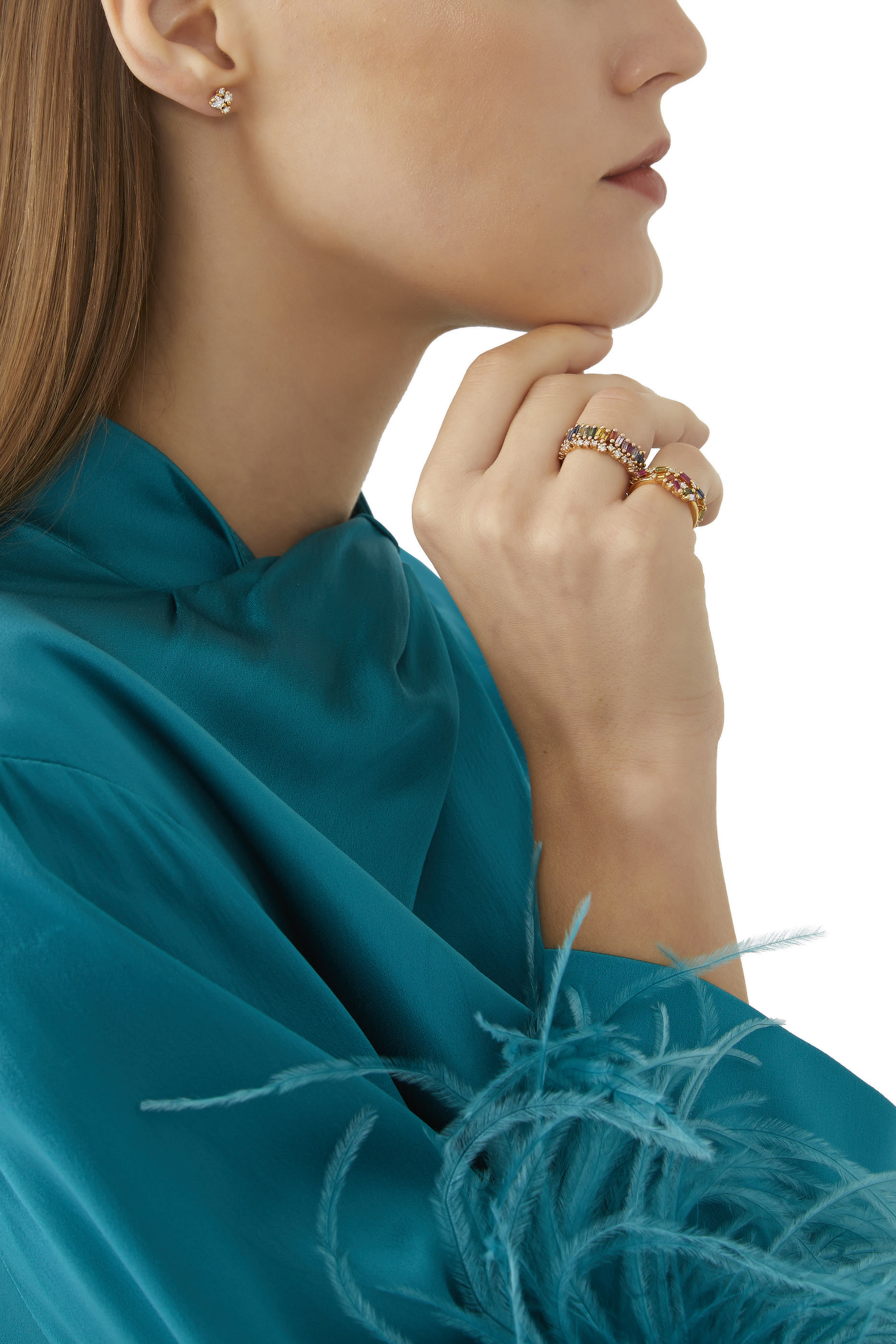 أقراط برينسيس مرصعة بالماس