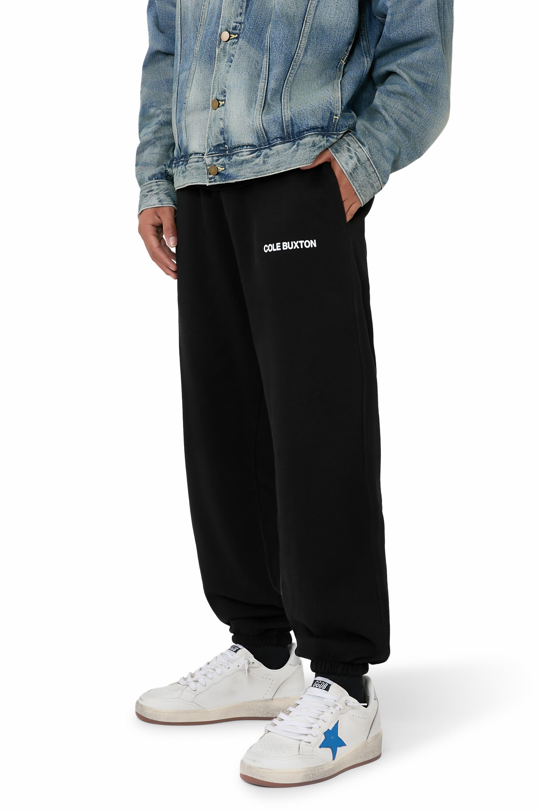 سنيكرز بول ستار مزين برقعة نجمة جلد وكعب جلد مموج للرجال