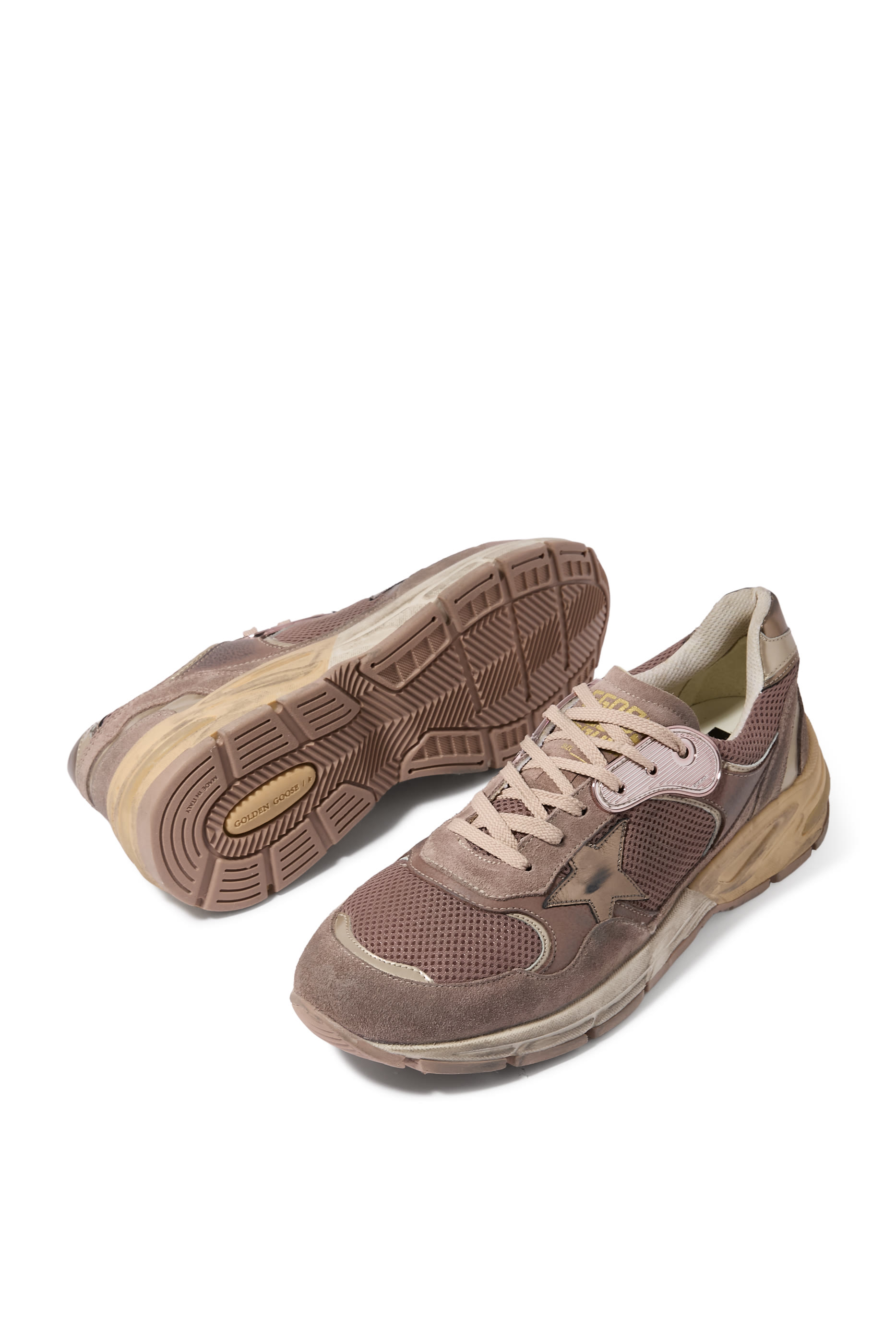 سنيكرز داد ستار شمواه بنجمة وطرف شد جلد لامع