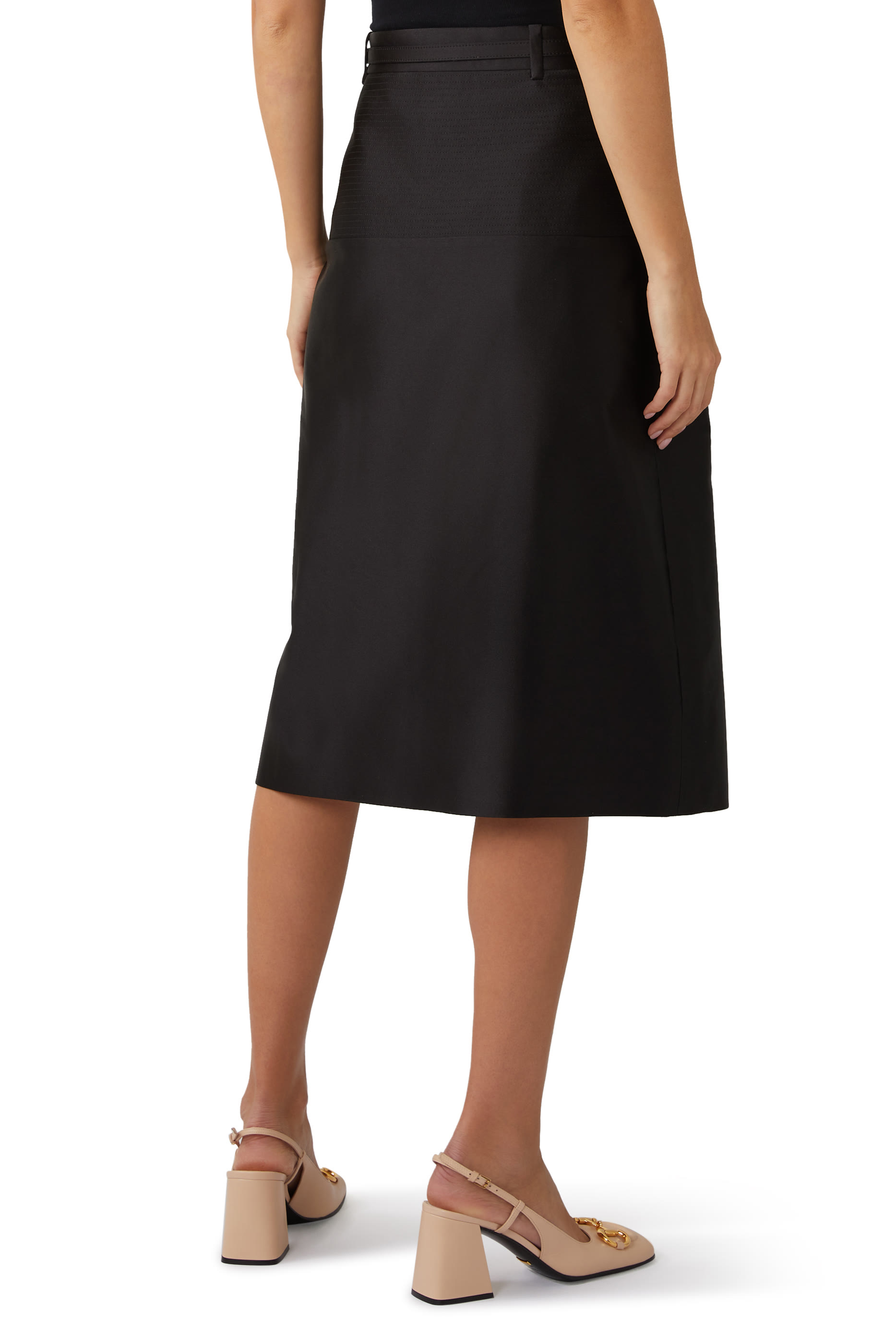 تنورة داتشيس حرير بتطريزات