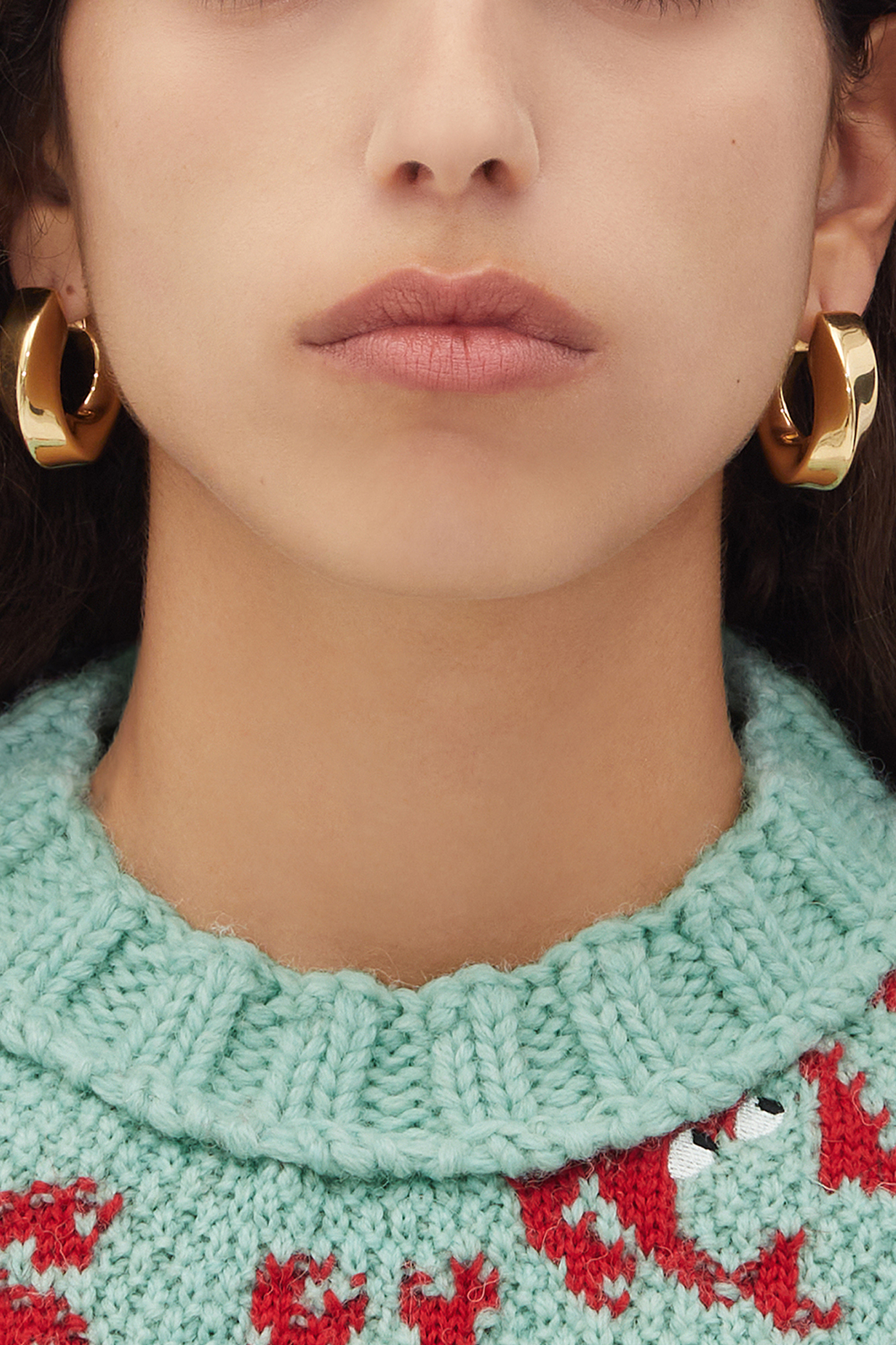 أقراط إسنشالز ملفوفة فضة إسترلينية بلمسة نهائية من ذهب عيار 18