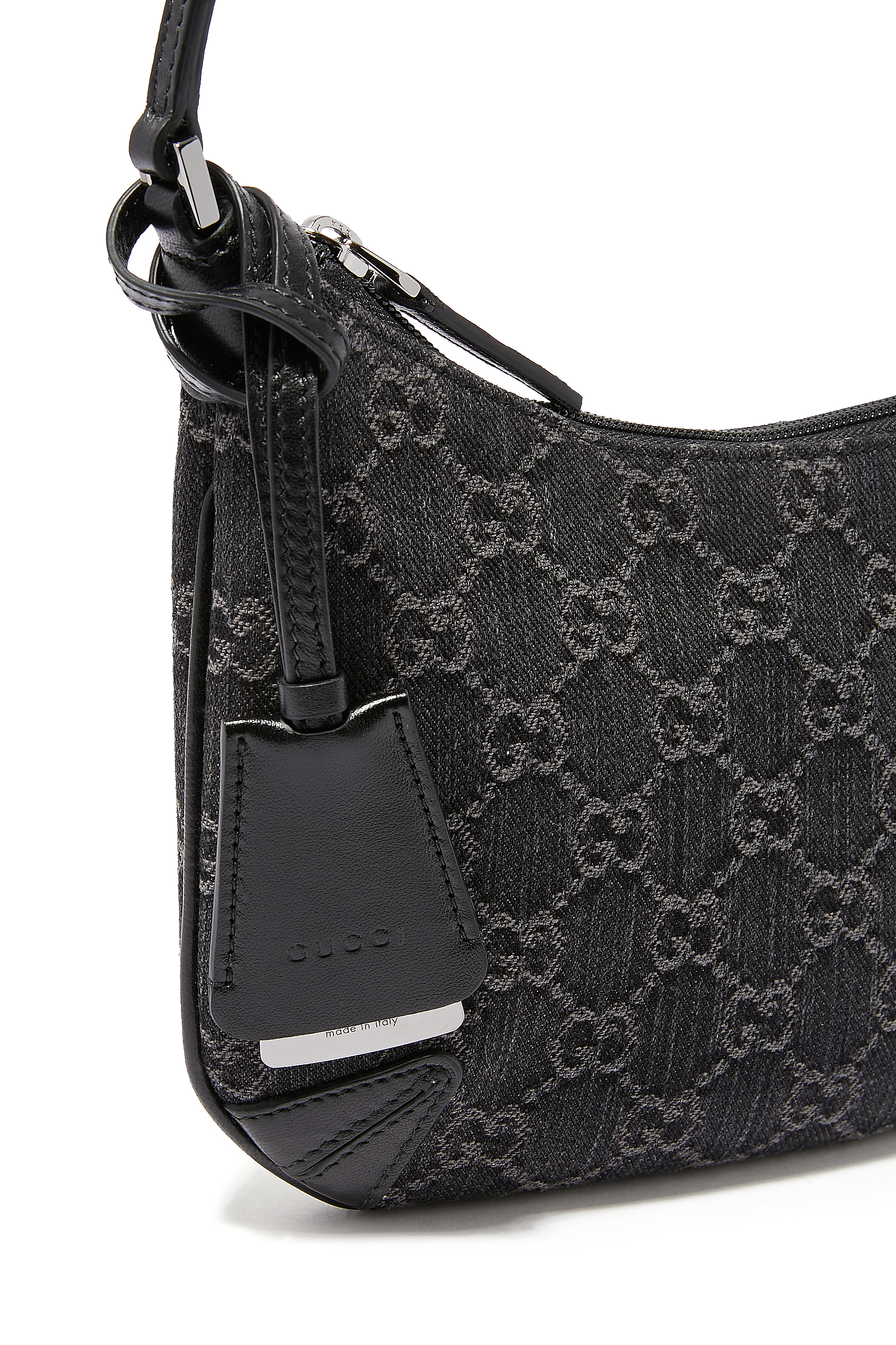 حقيبة كتف صغيرة رفيعة بحلية لجام الحصان