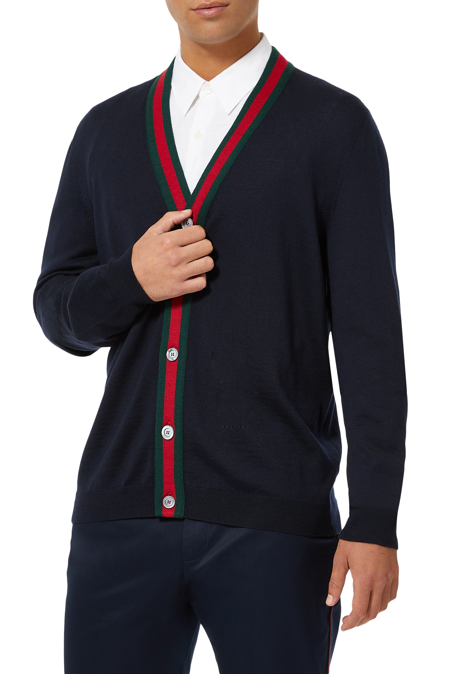 كارديغان صوف بشريط ويب