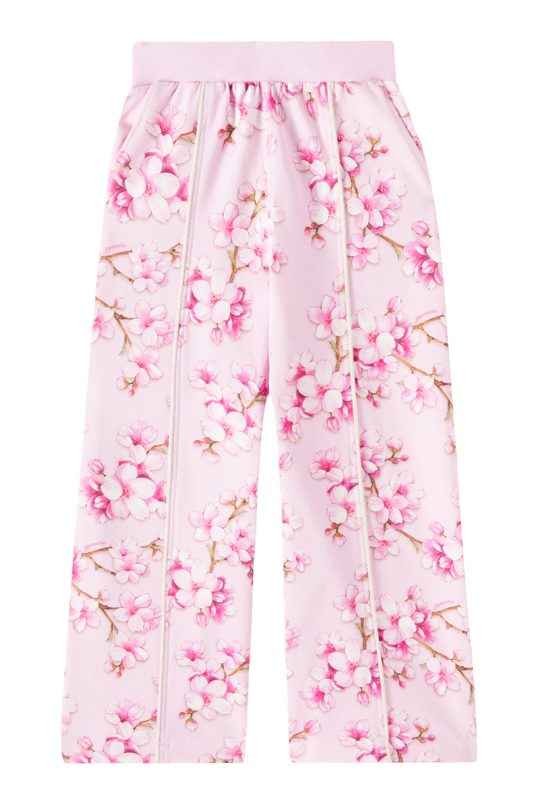 بنطال بقصة ساق واسعة وطبعات زهور للأطفال