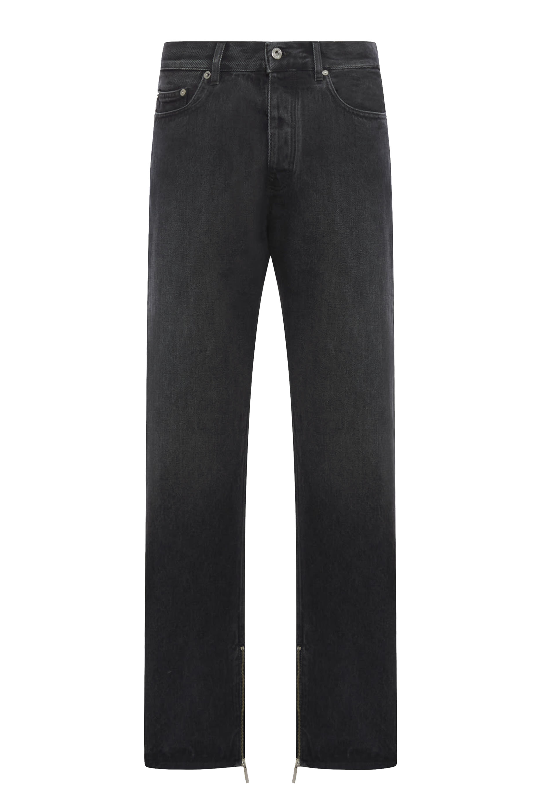 بنطال جينز سكيت بسحاب وشعار الأسهم