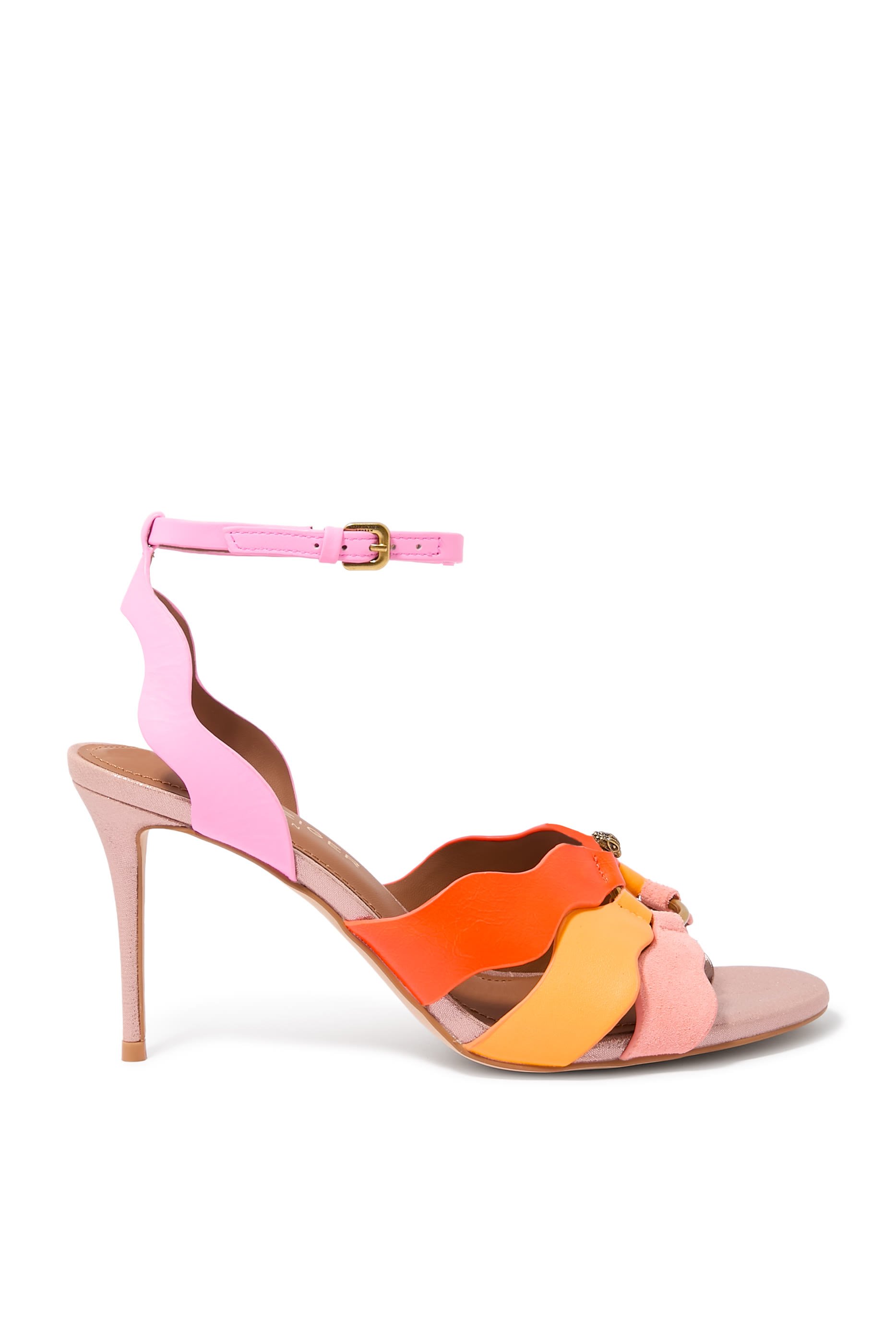 صندل صن بسيور متموجة جلد