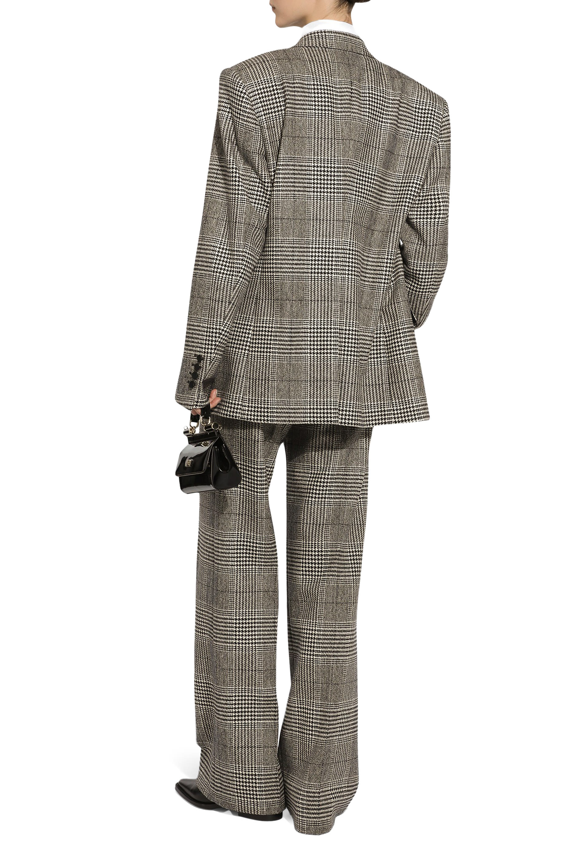 بنطال غلين بقصة واسعة ونقشة مربعات