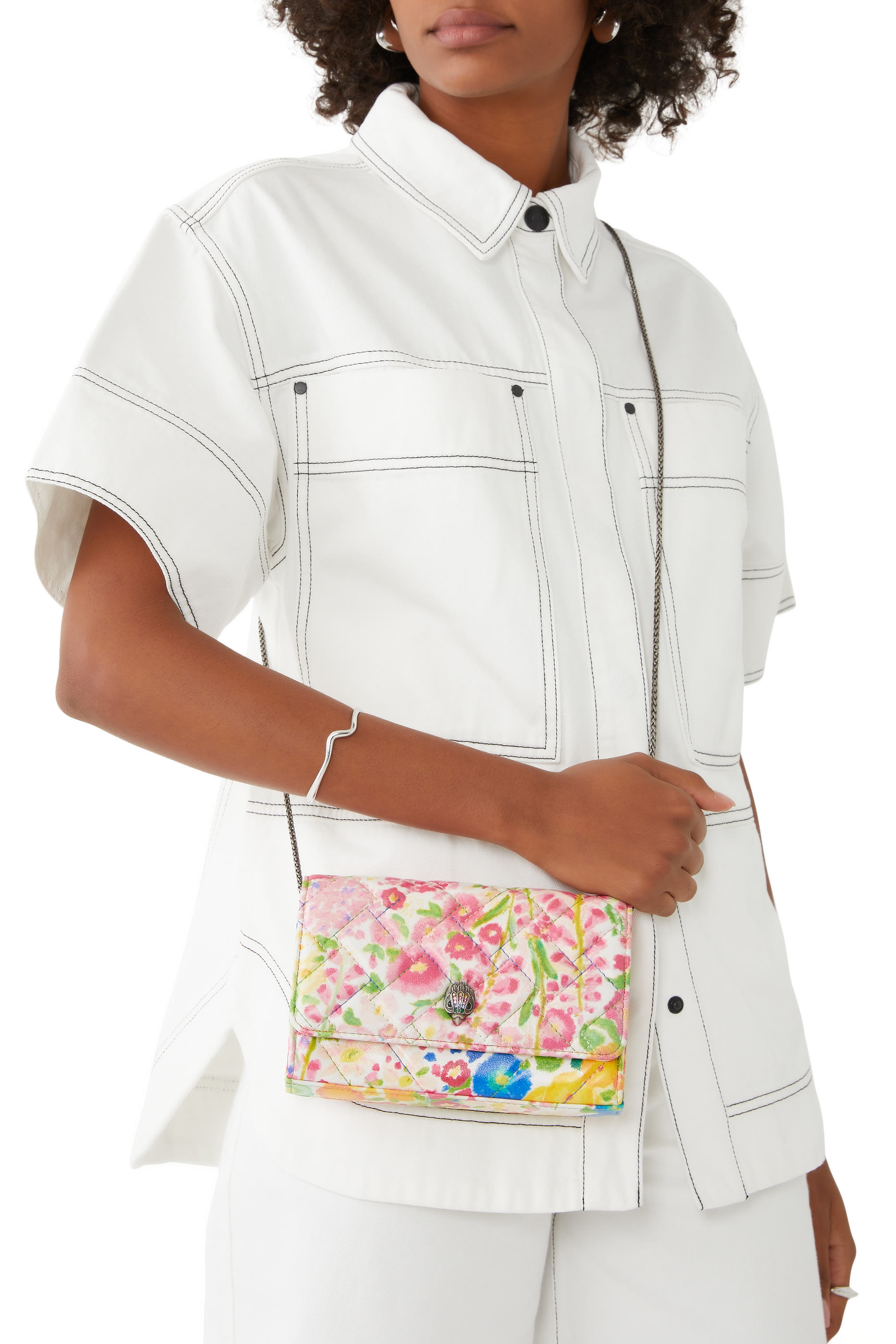 حقيبة كوتور كنسينغتون صغيرة جدا بنقشة زهور