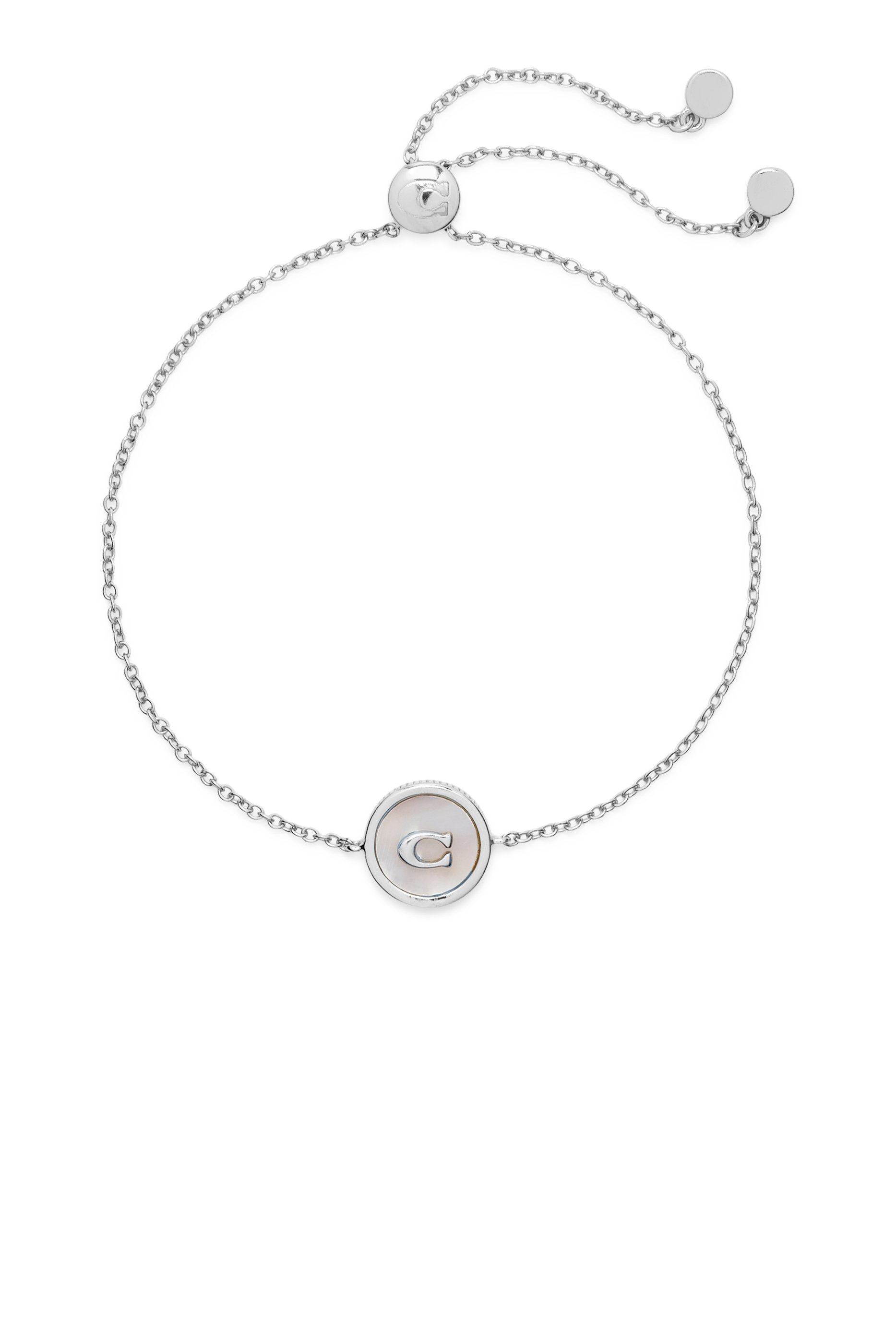 سوار بمشبك منزلق وحلية مستديرة بشعار المركة عرق لؤلؤ