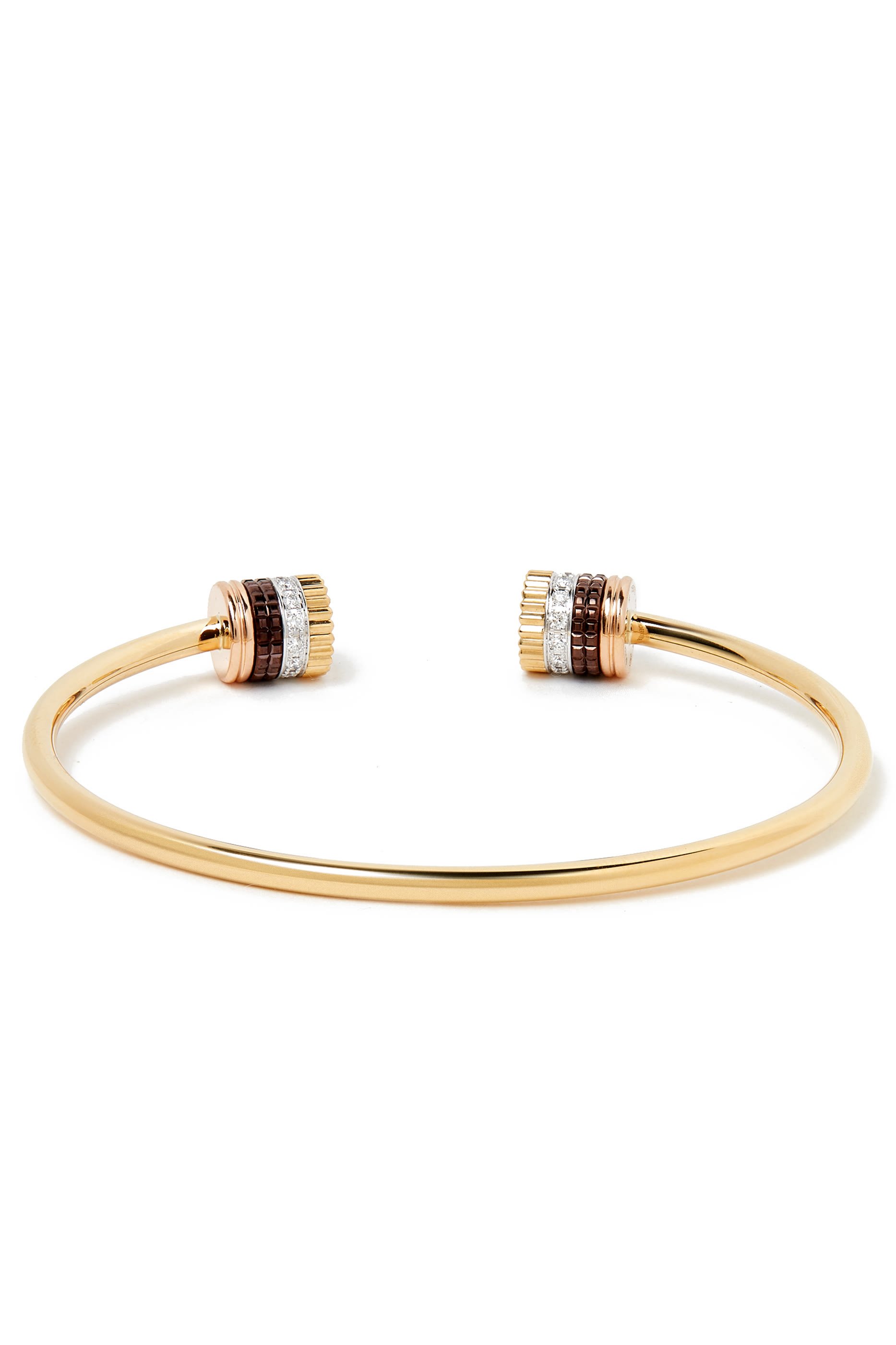 سوار كاتر كلاسيك مرصع بالماس ذهب مختلط