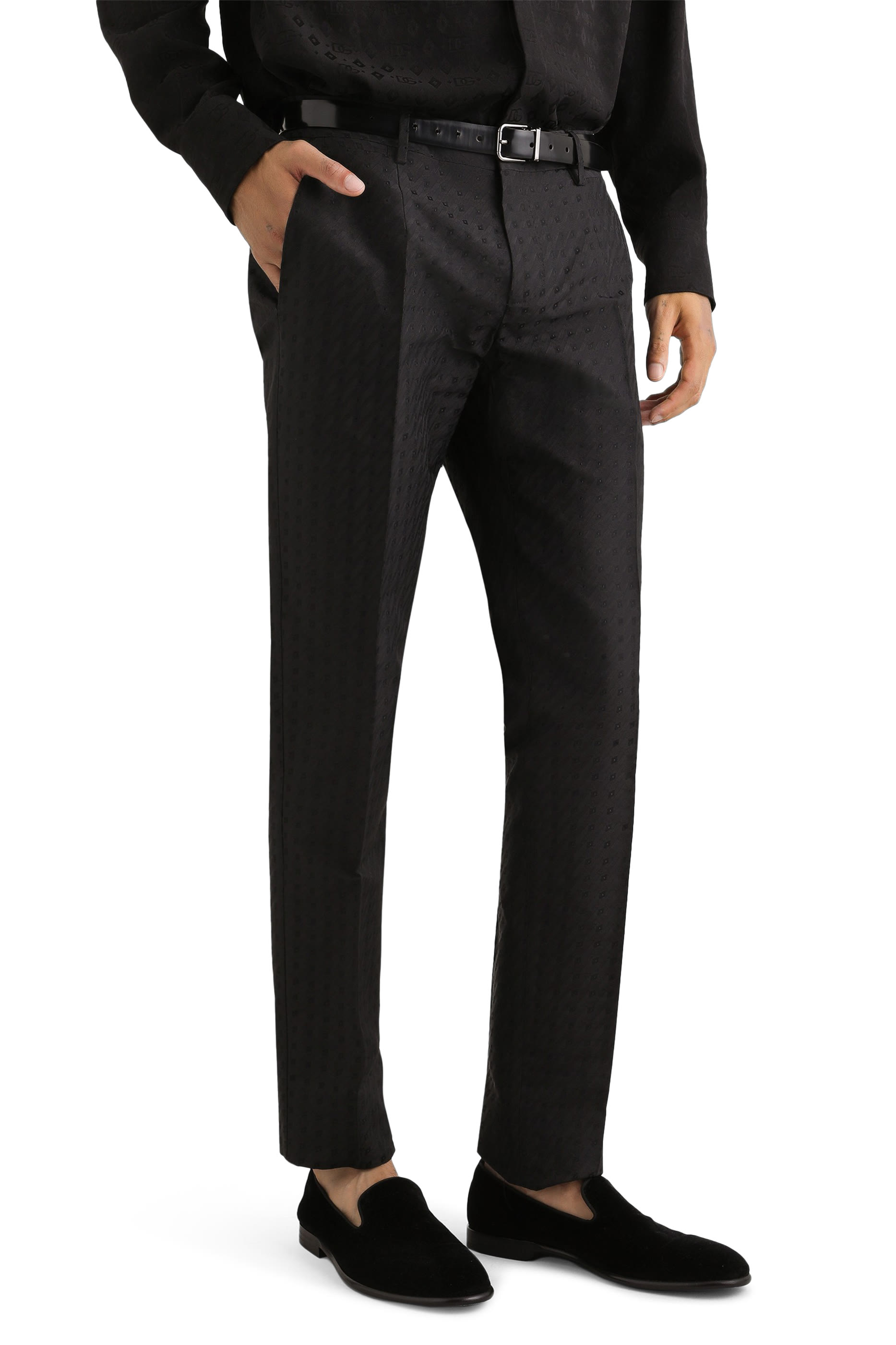 بنطال بنقشة صغيرة جاكار