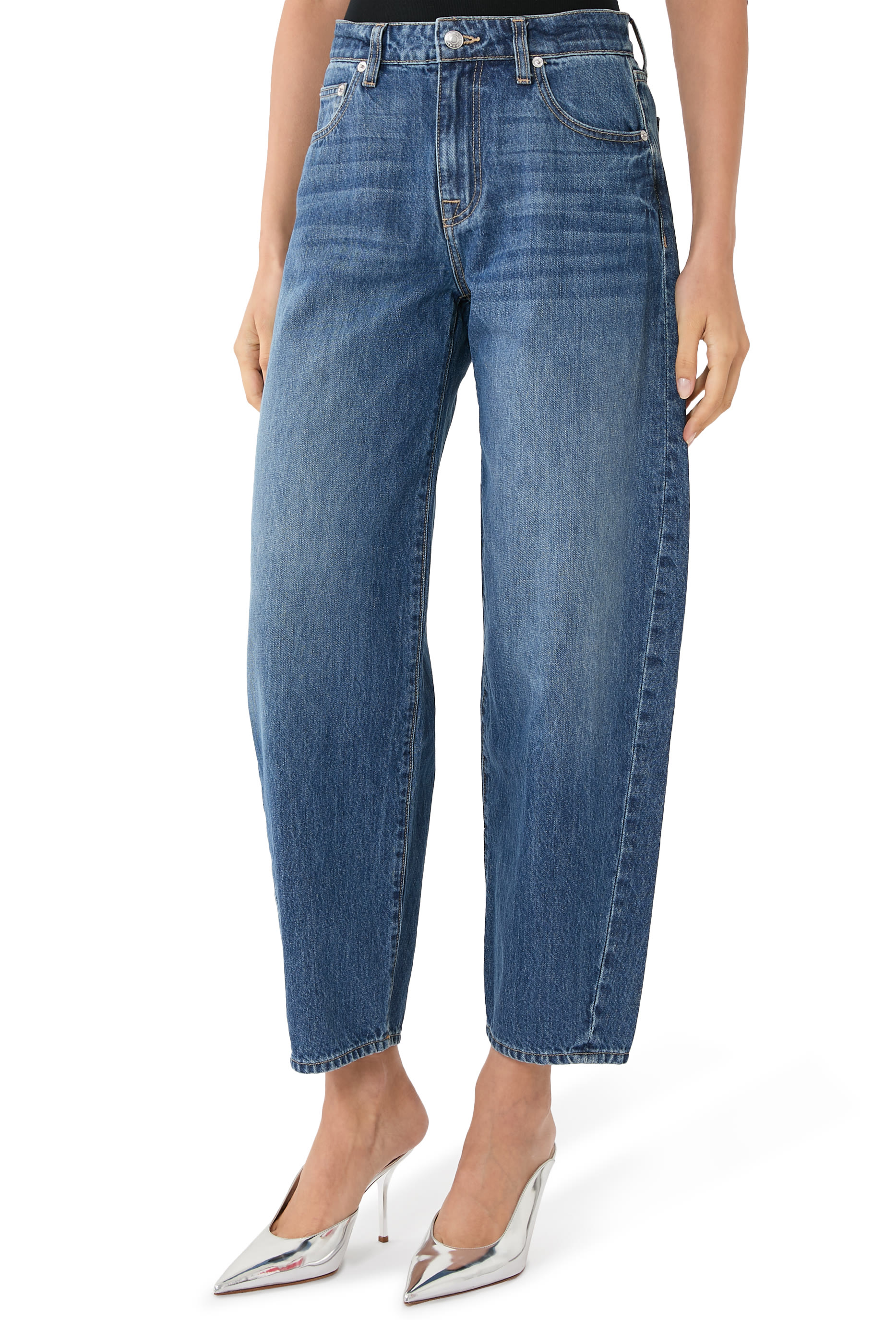 بنطال بلايز بقصة ساق مقوسة