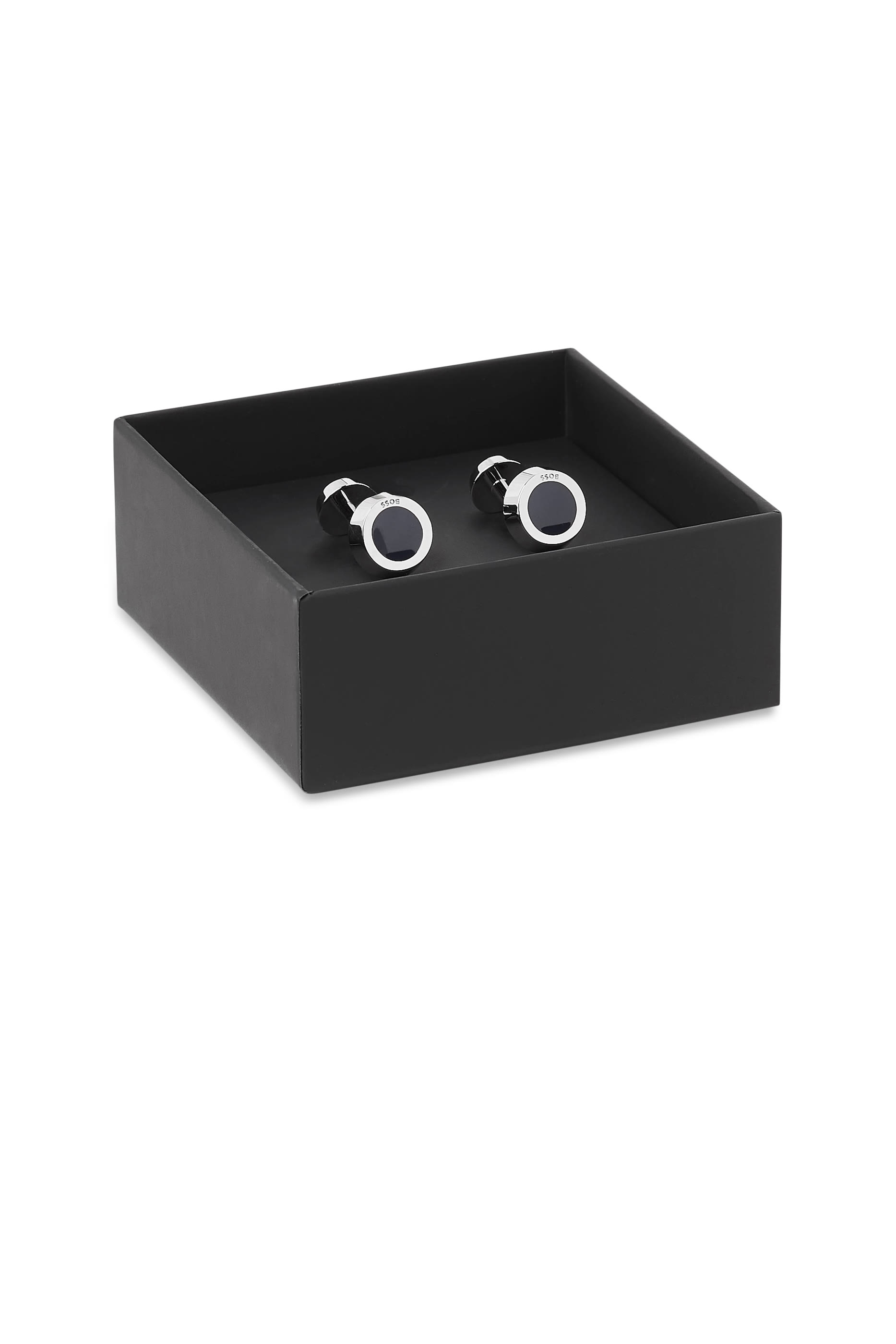 أزرار أكمام سيموني بتصميم مستدير مطلي بالمينا