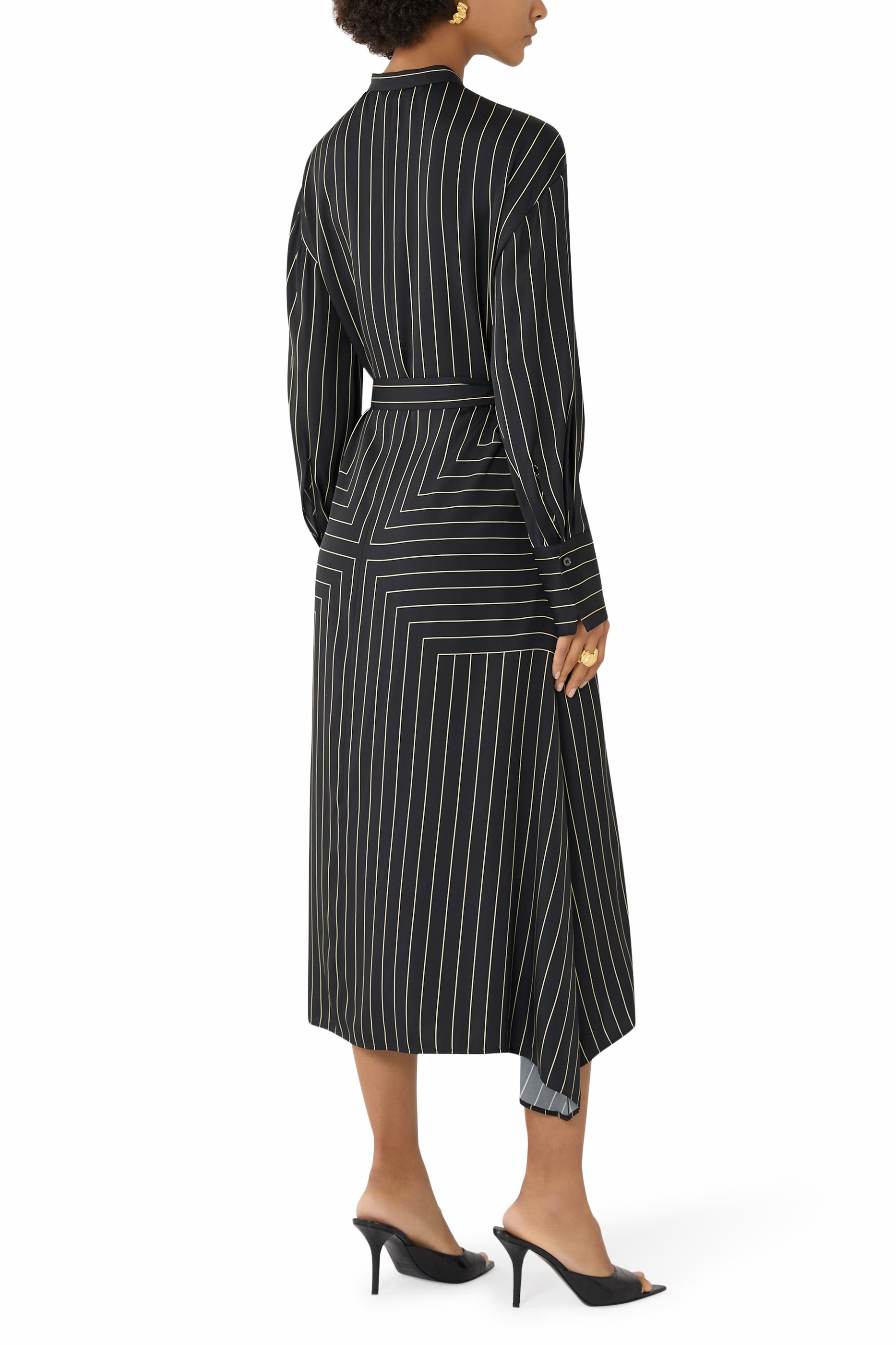 Orlana Geometric Print Silk Dress