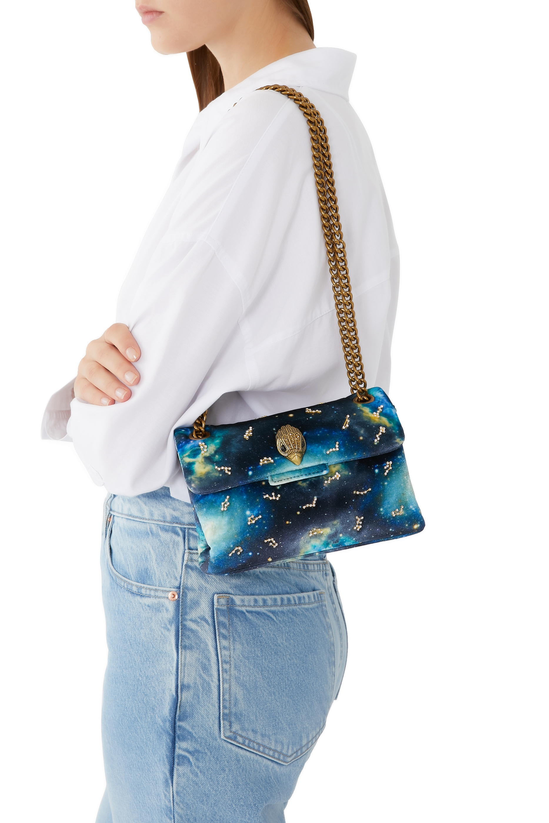 حقيبة كروس بودي كنسينغتون صغيرة مخمل