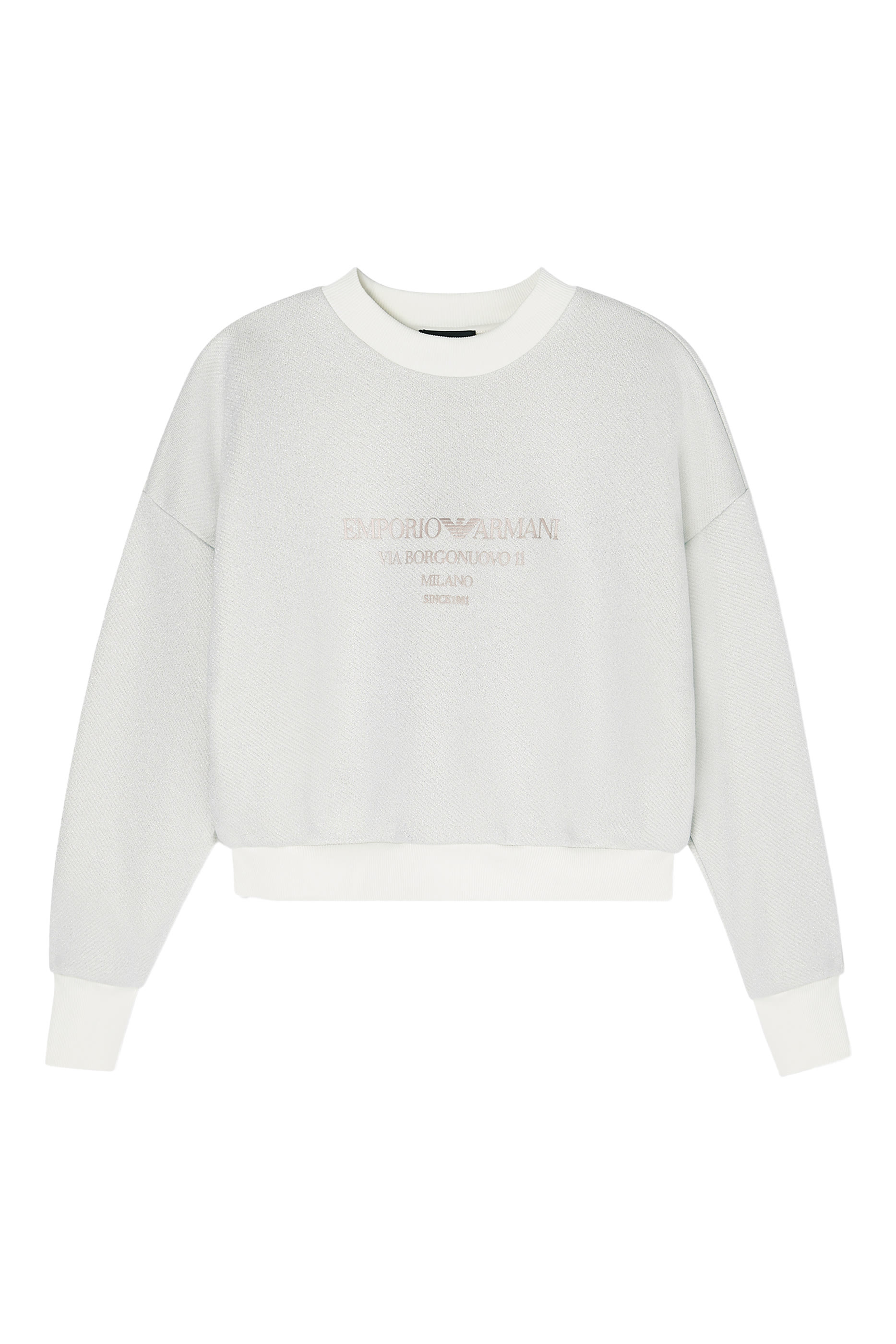  Lurex Jersey Sweatshirt with Shiny Logo 