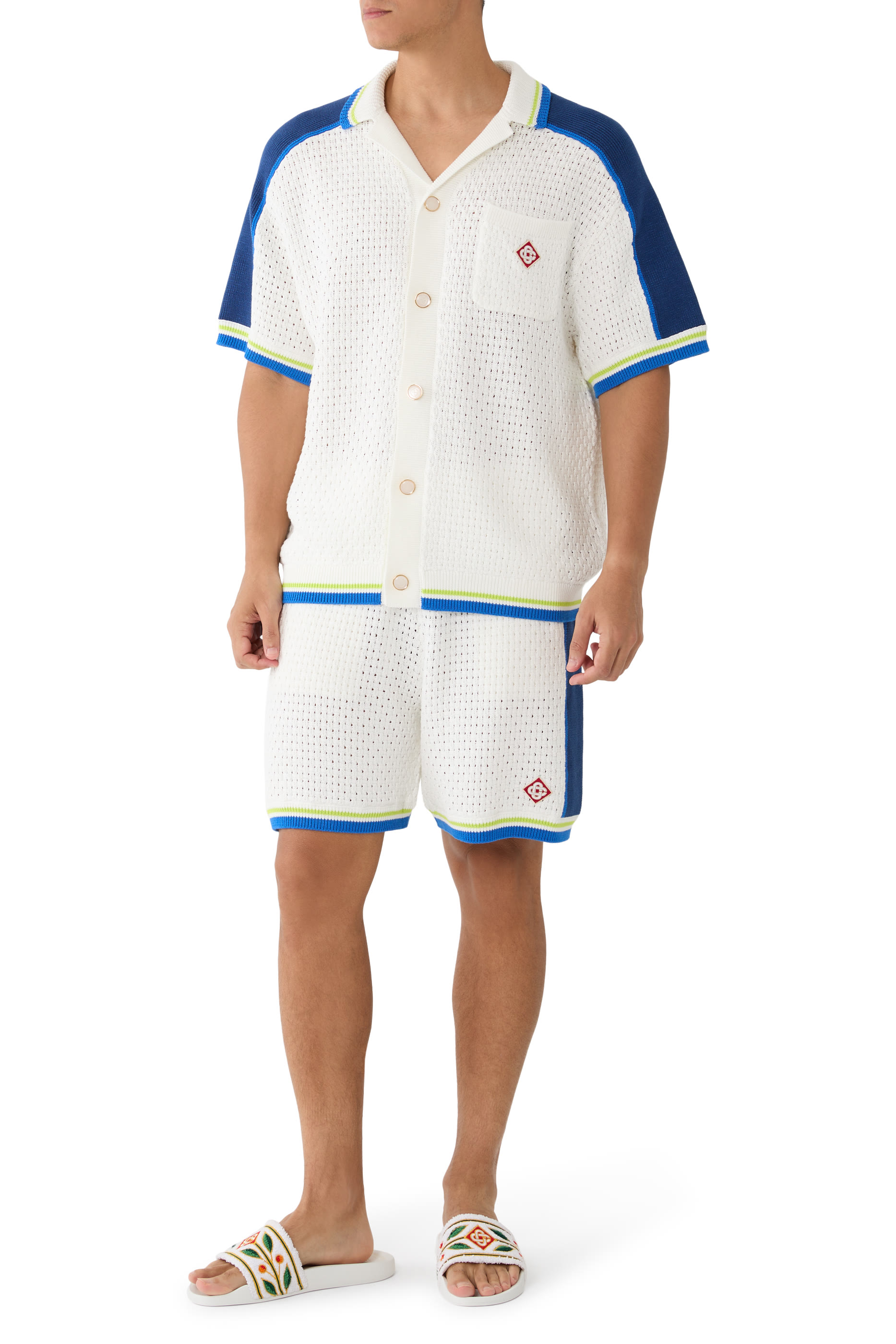 قميص كروشيه بأكمام قصيرة