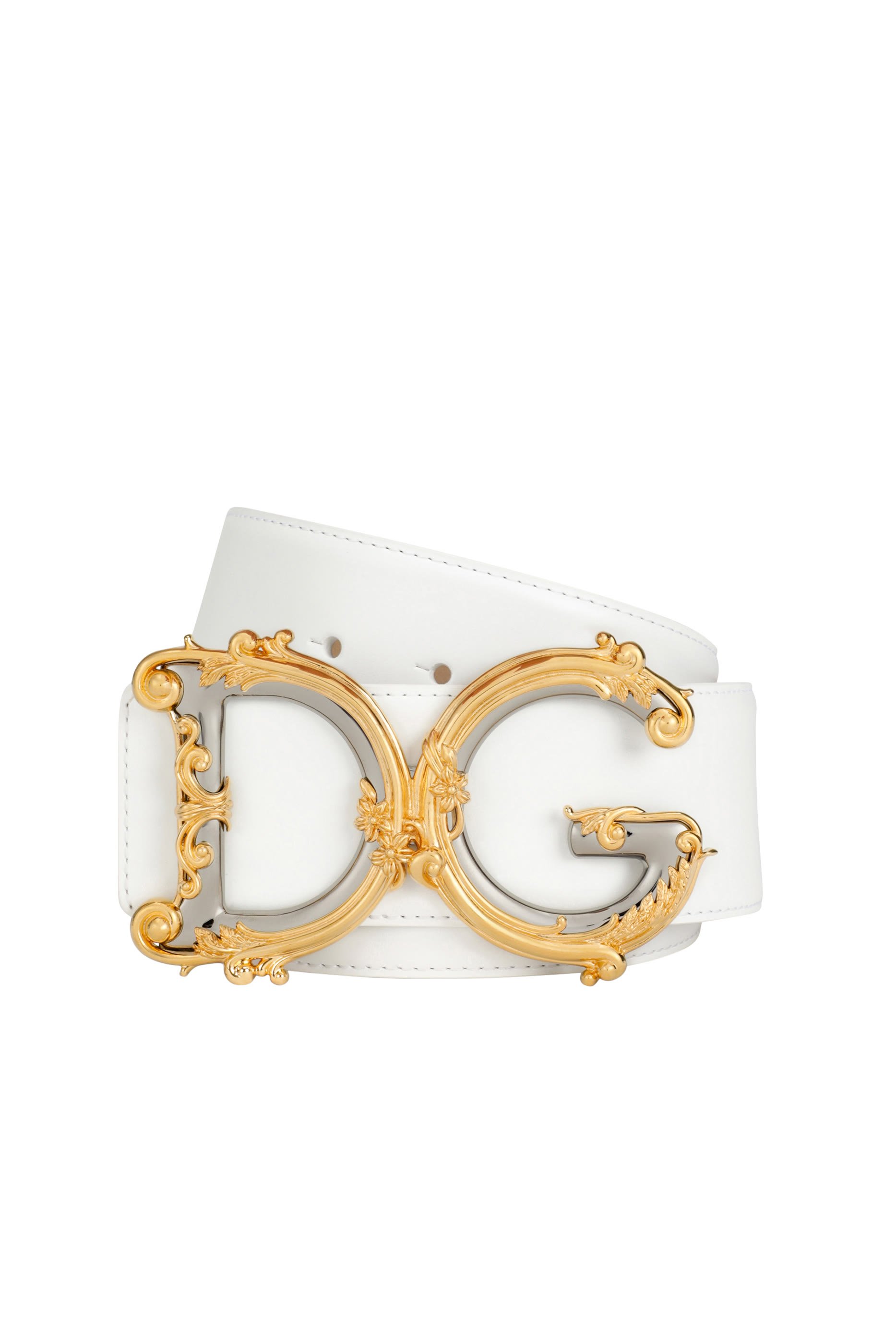 حزام بحلية بحرفي شعار الماركة جلد عجل