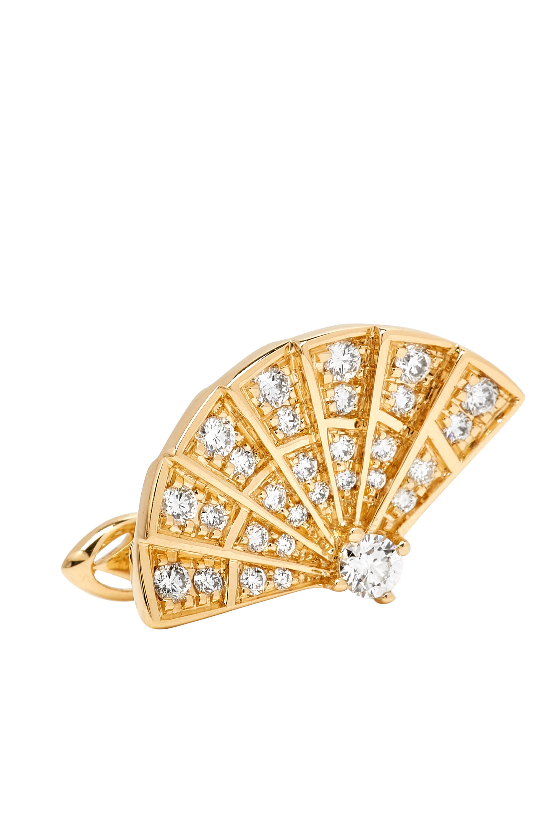 أقراط فانفير سيمفوني ميني أيكونز مرصعة بالماس، ذهب أصفر عيار 18