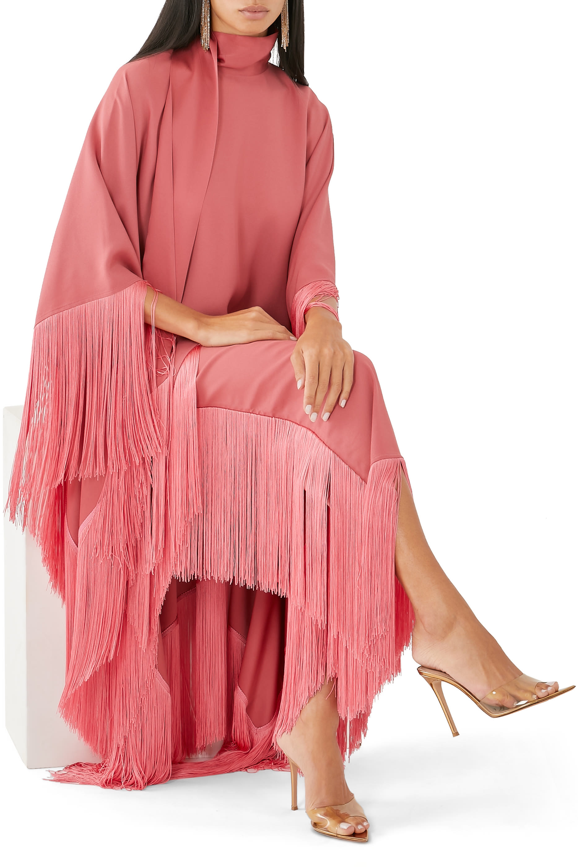 حذاء إيل 108 مفتوح من الخلف جلد بأجزاء شفافة