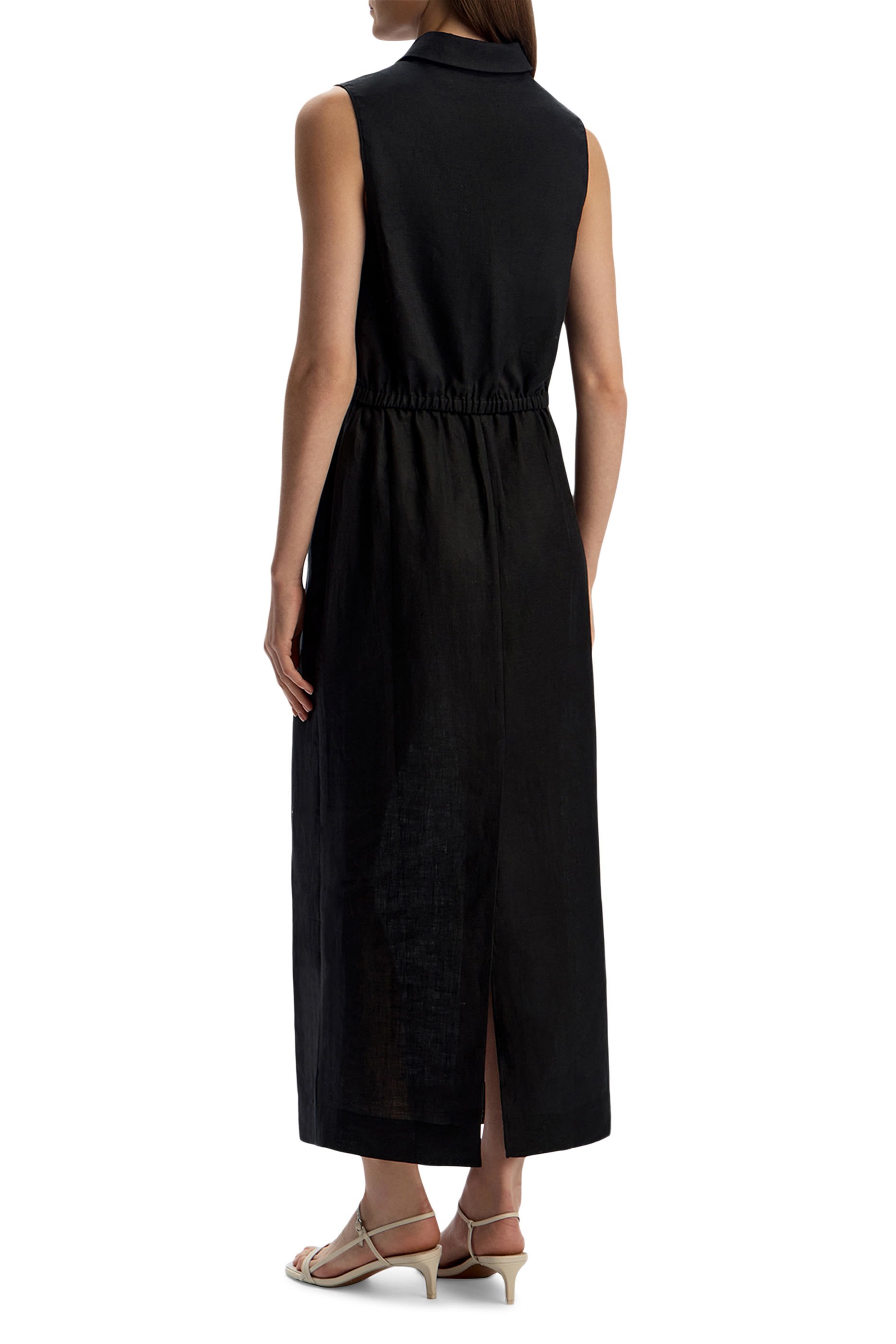 تنورة متوسطة الطول كتان