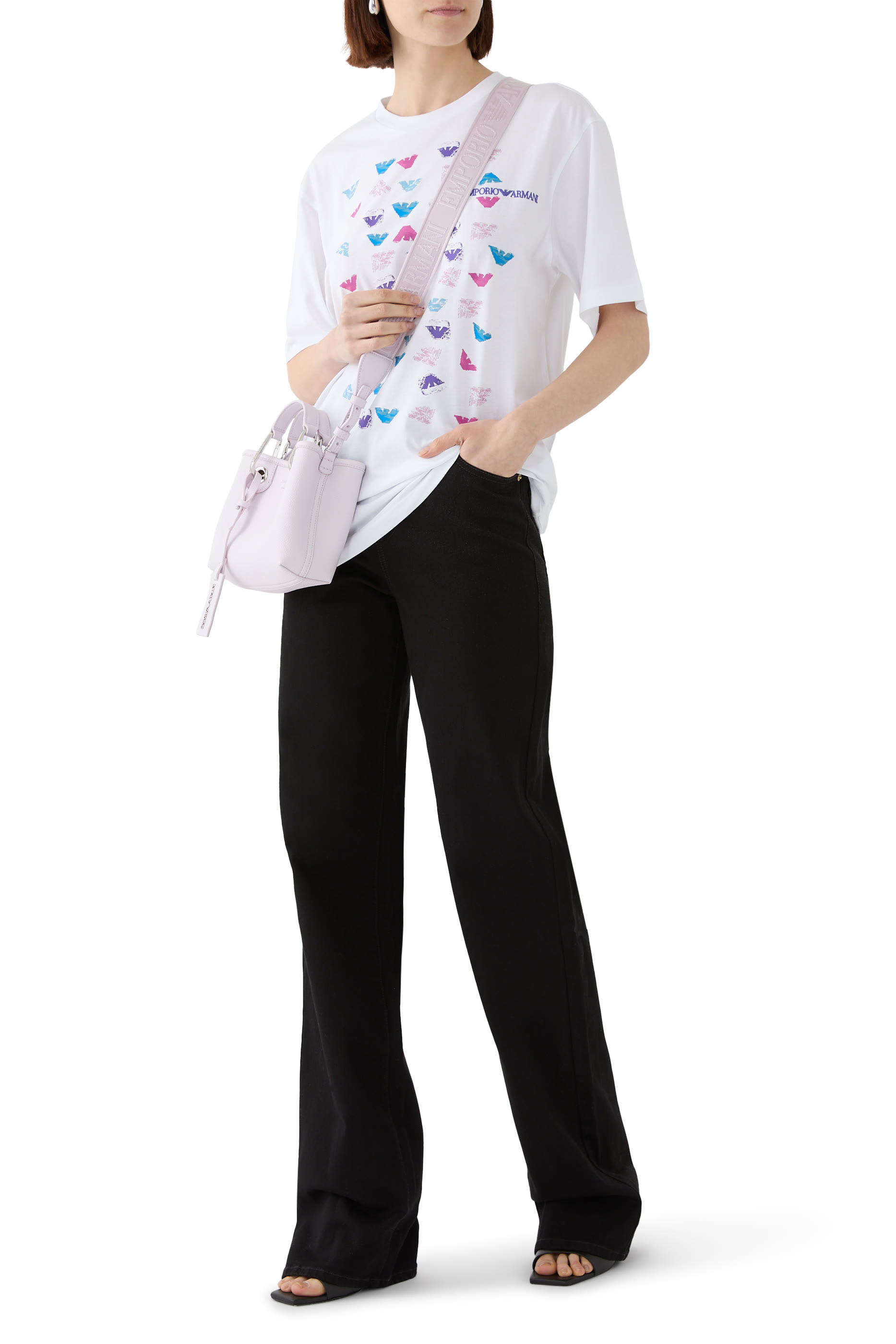 تيشيرت مزين كليا بنقشة شعار الماركة جيرسيه