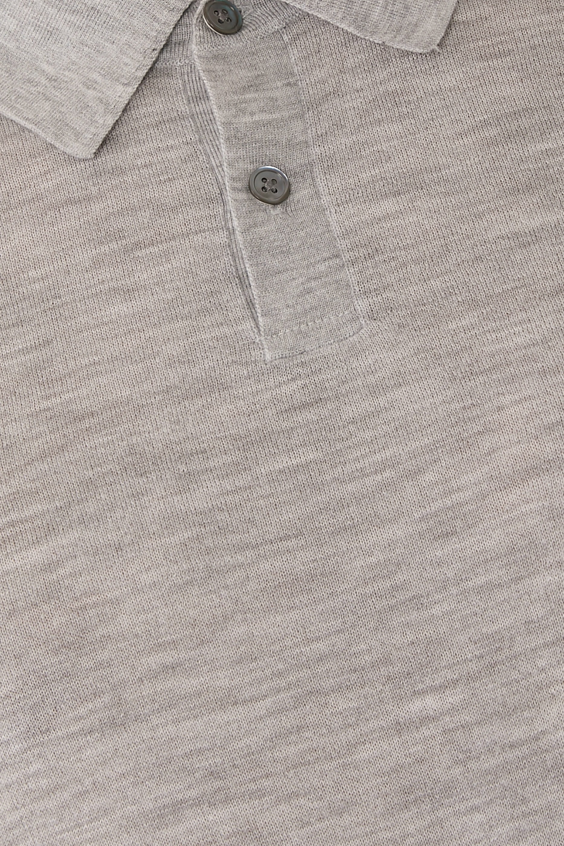 قميص بولو بحواف مغايرة كشمير فائق النعومة