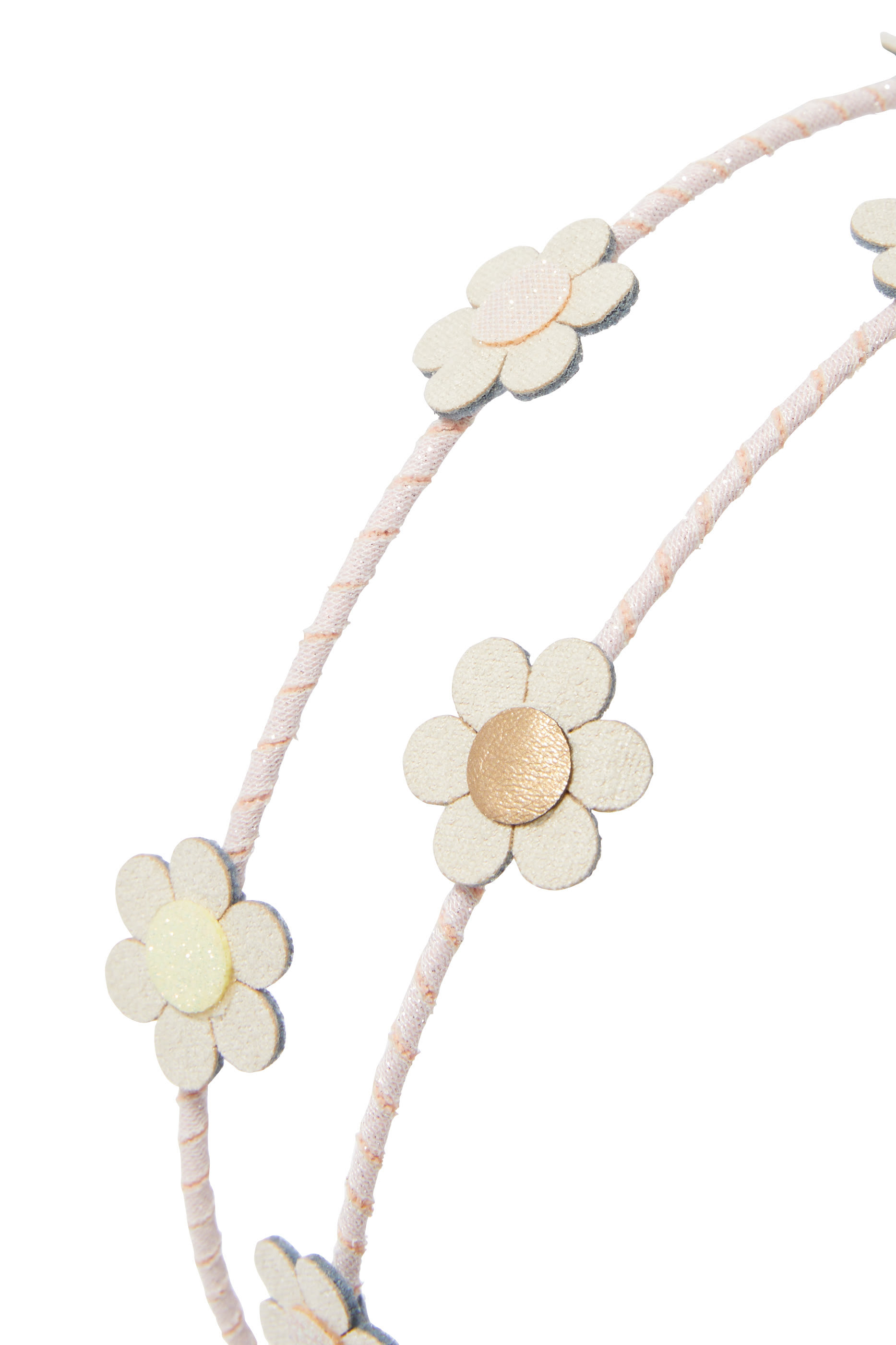 طوق رأس مزدوج أليس مزين بزهور للأطفال