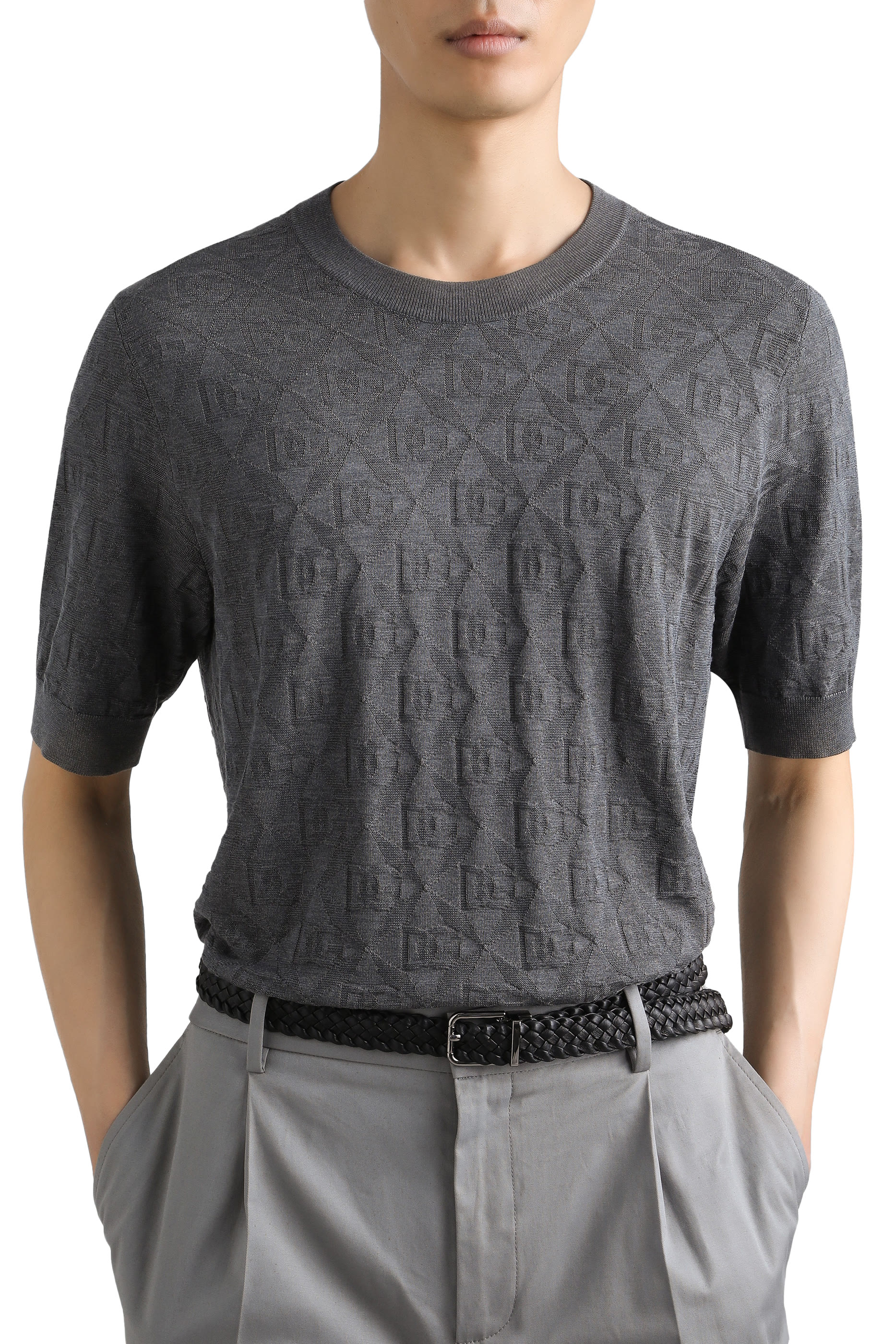 بلوفر بياقة ضيقة حرير