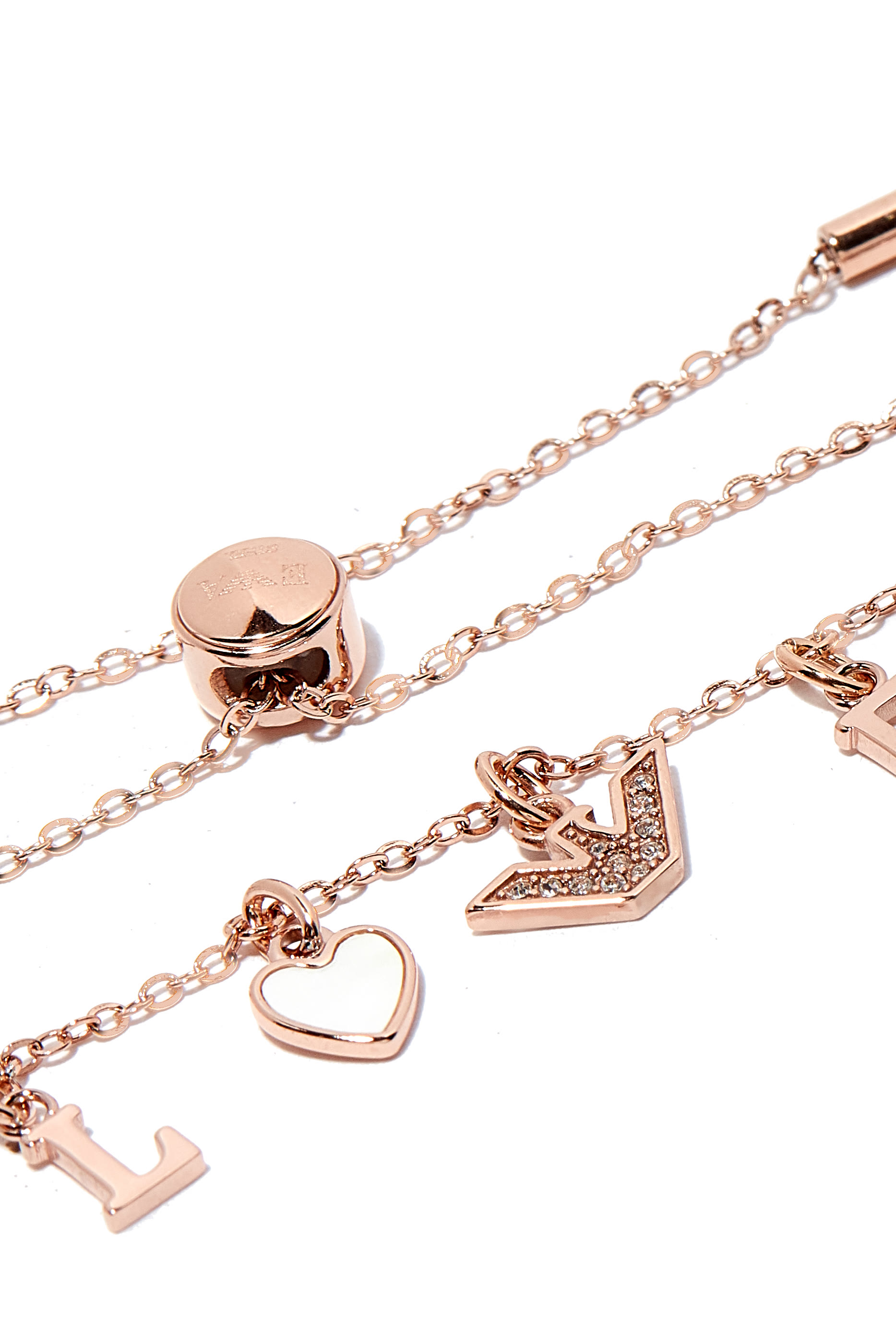 سوار بحلية كلمة 'Love' ستانليس ستيل مرصع بالكريستال