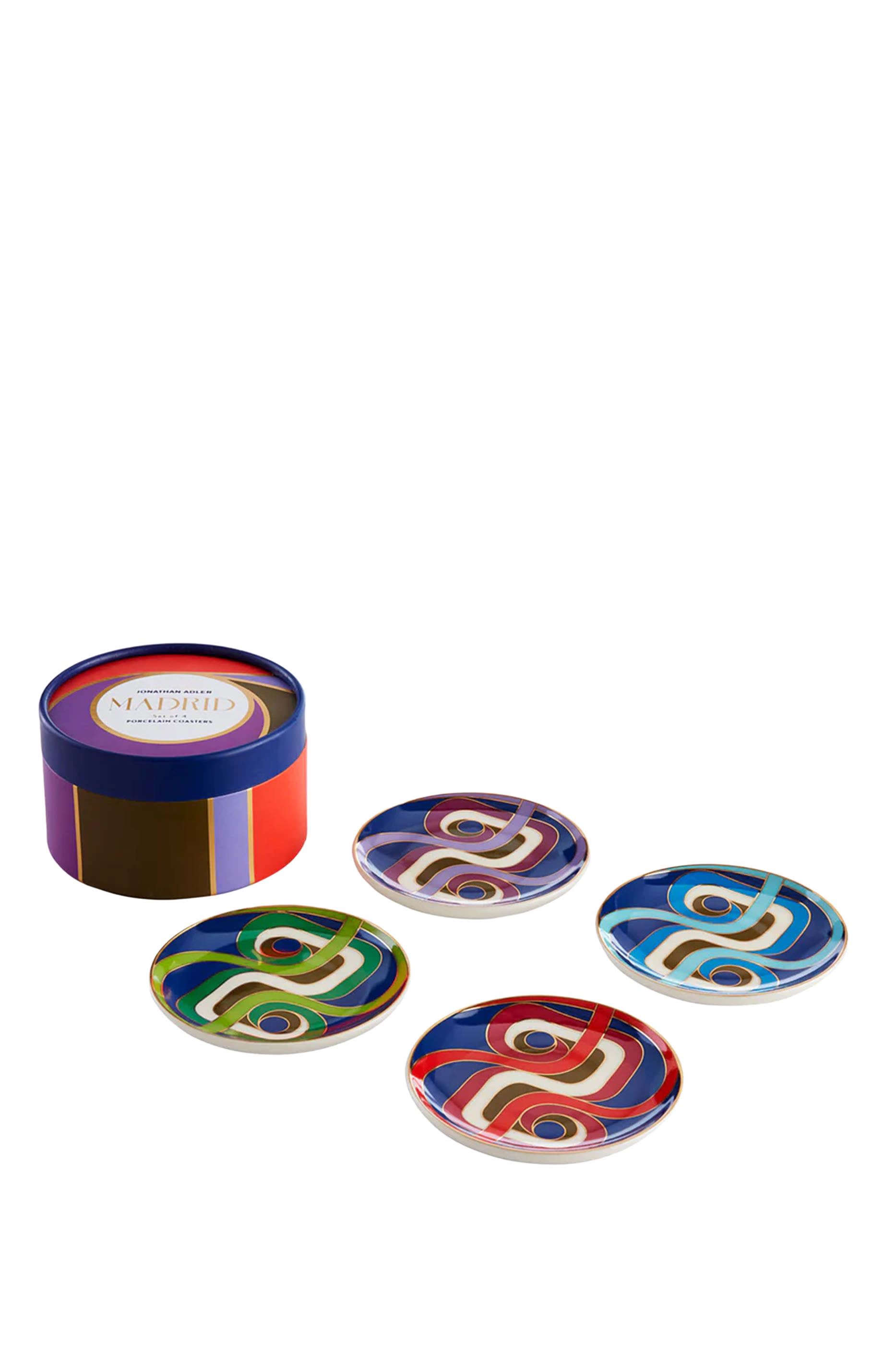 مجموعة قواعد أكواب مادريد، 4 قطع