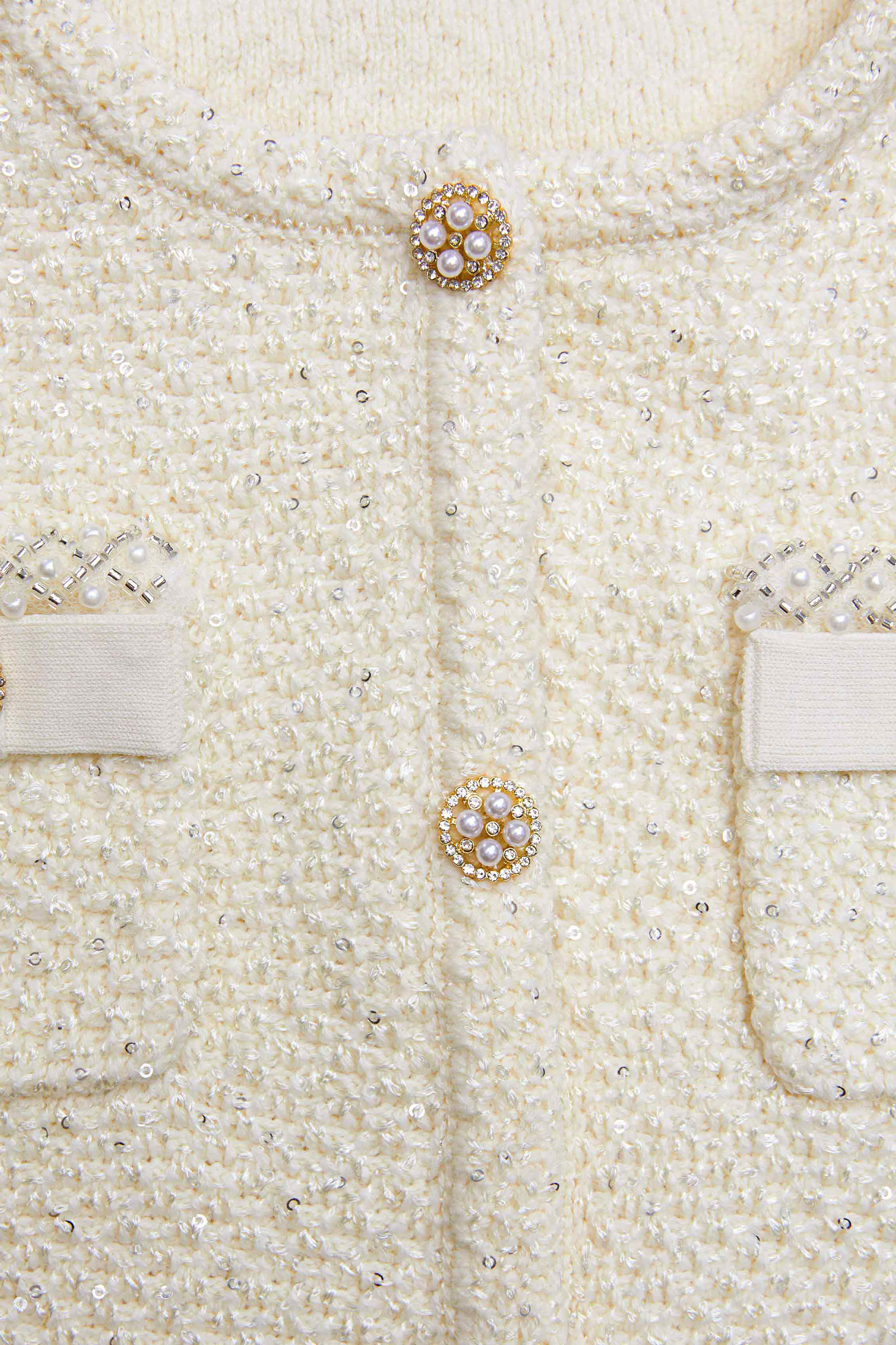 فستان منسوج مزين بترتر للأطفال