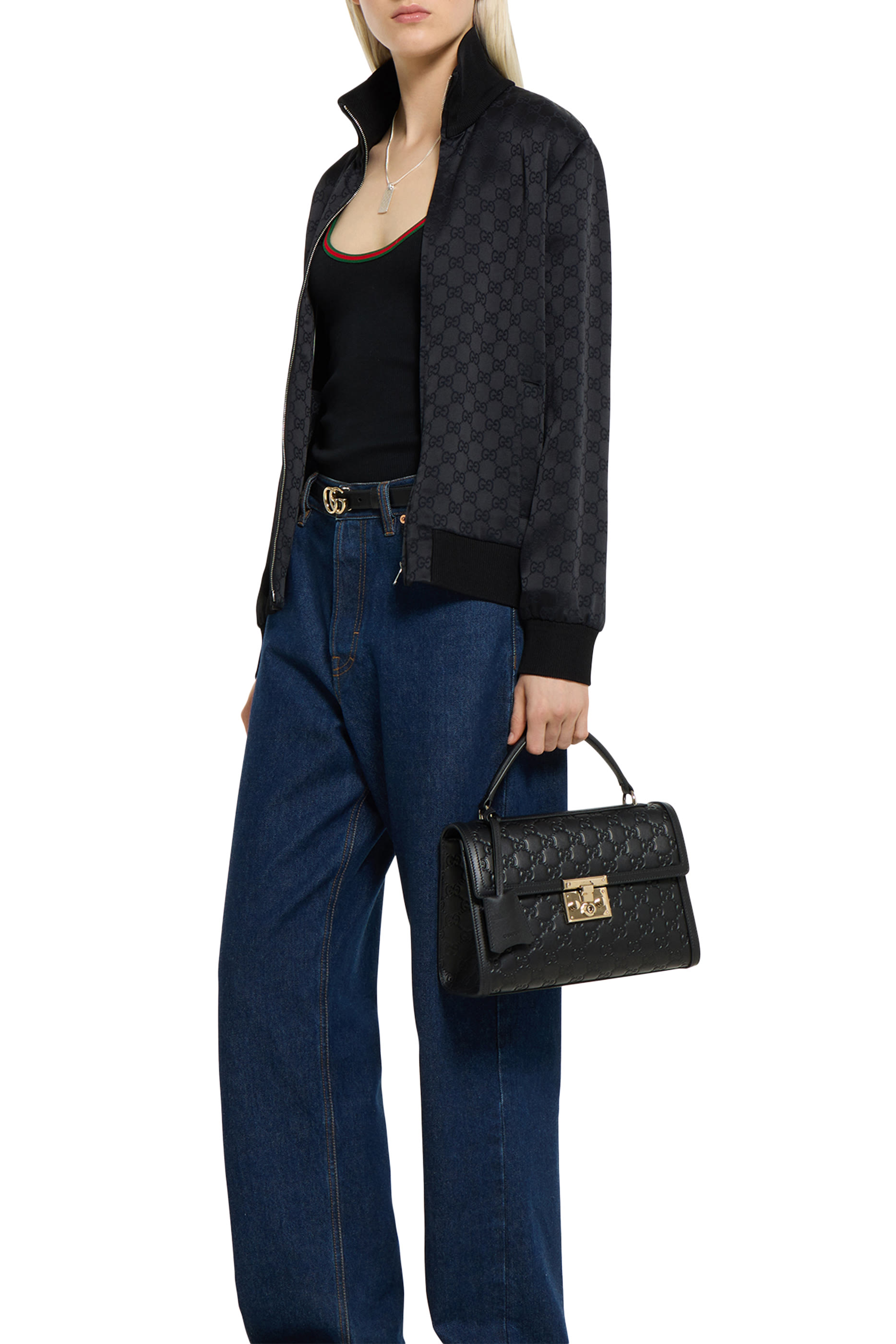 حقيبة متوسطة بيد علوية وقفل