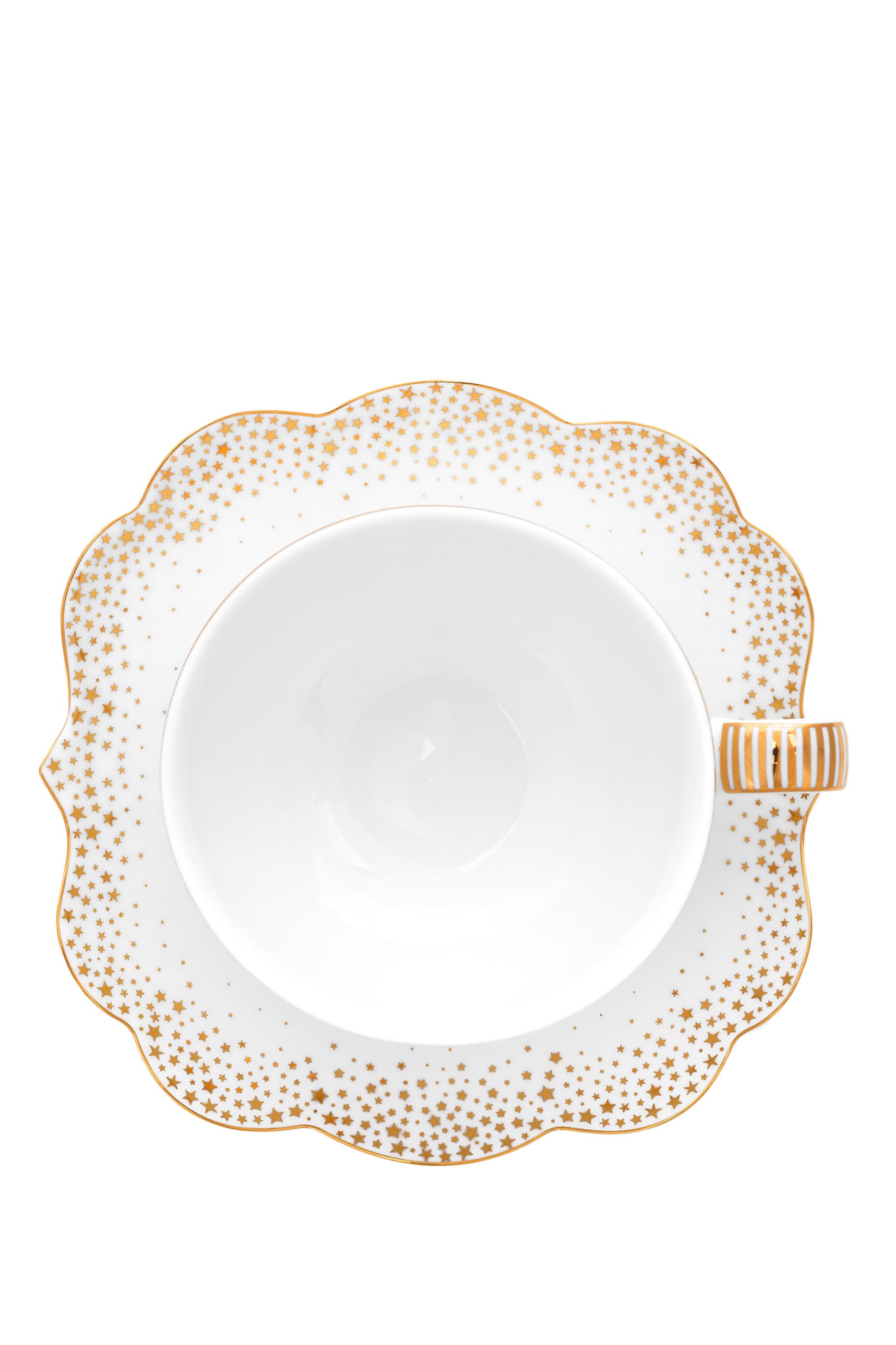 فنجان اسبرسو وطبق رويال وينتر أبيض