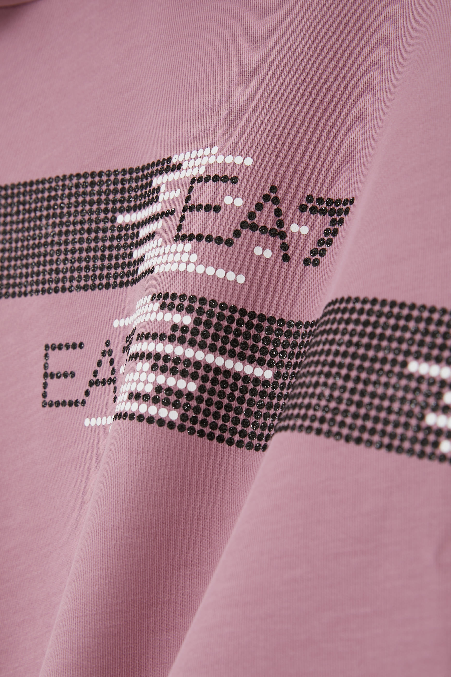 سويت شيرت بغطاء رأس بشعار الماركة لامع للأطفال