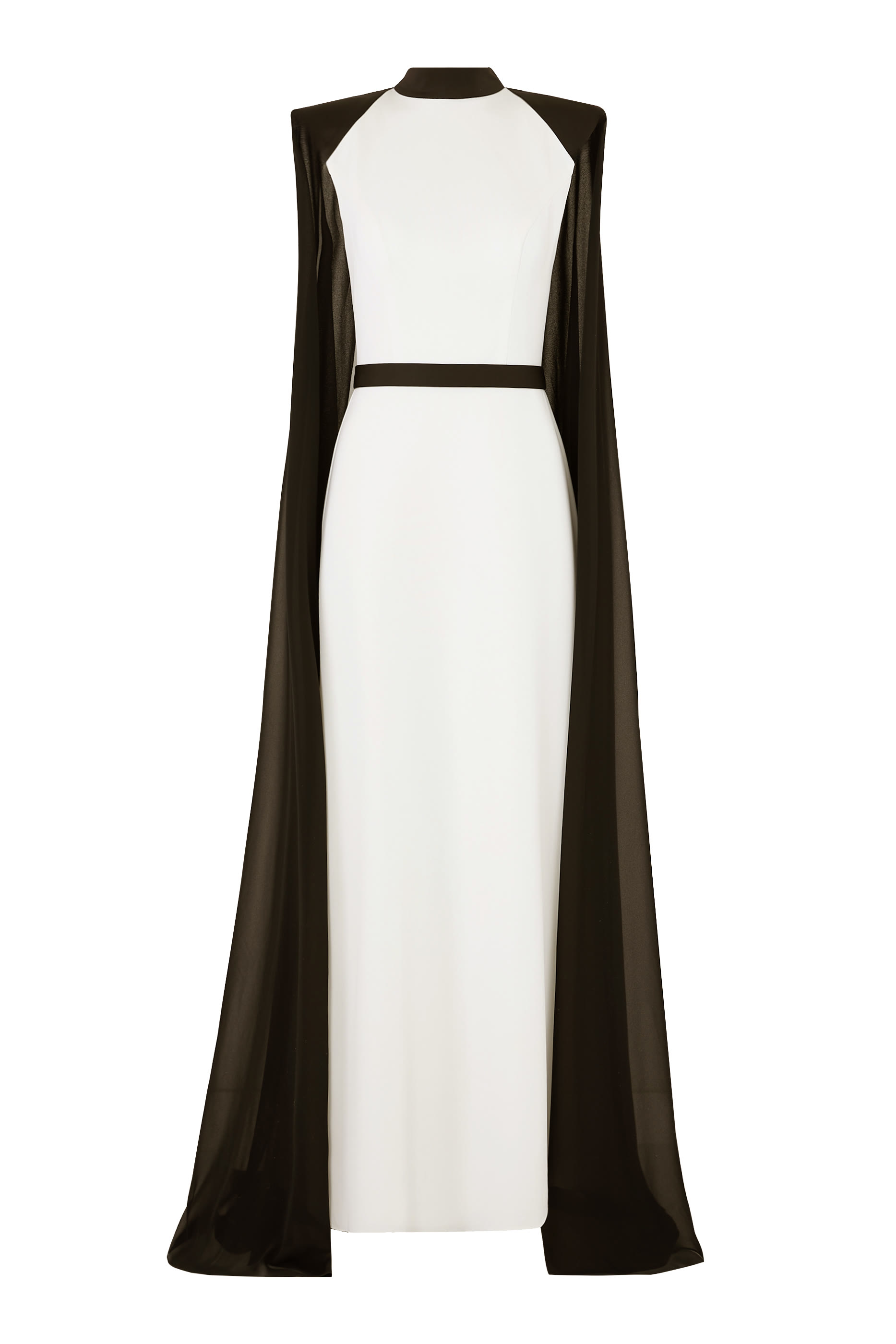 فستان سهرة بأكمام كاب