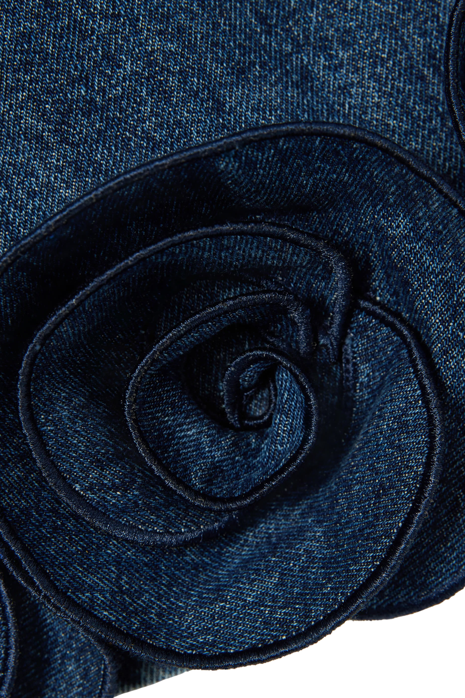 فستان مزين بزهور دنيم للأطفال