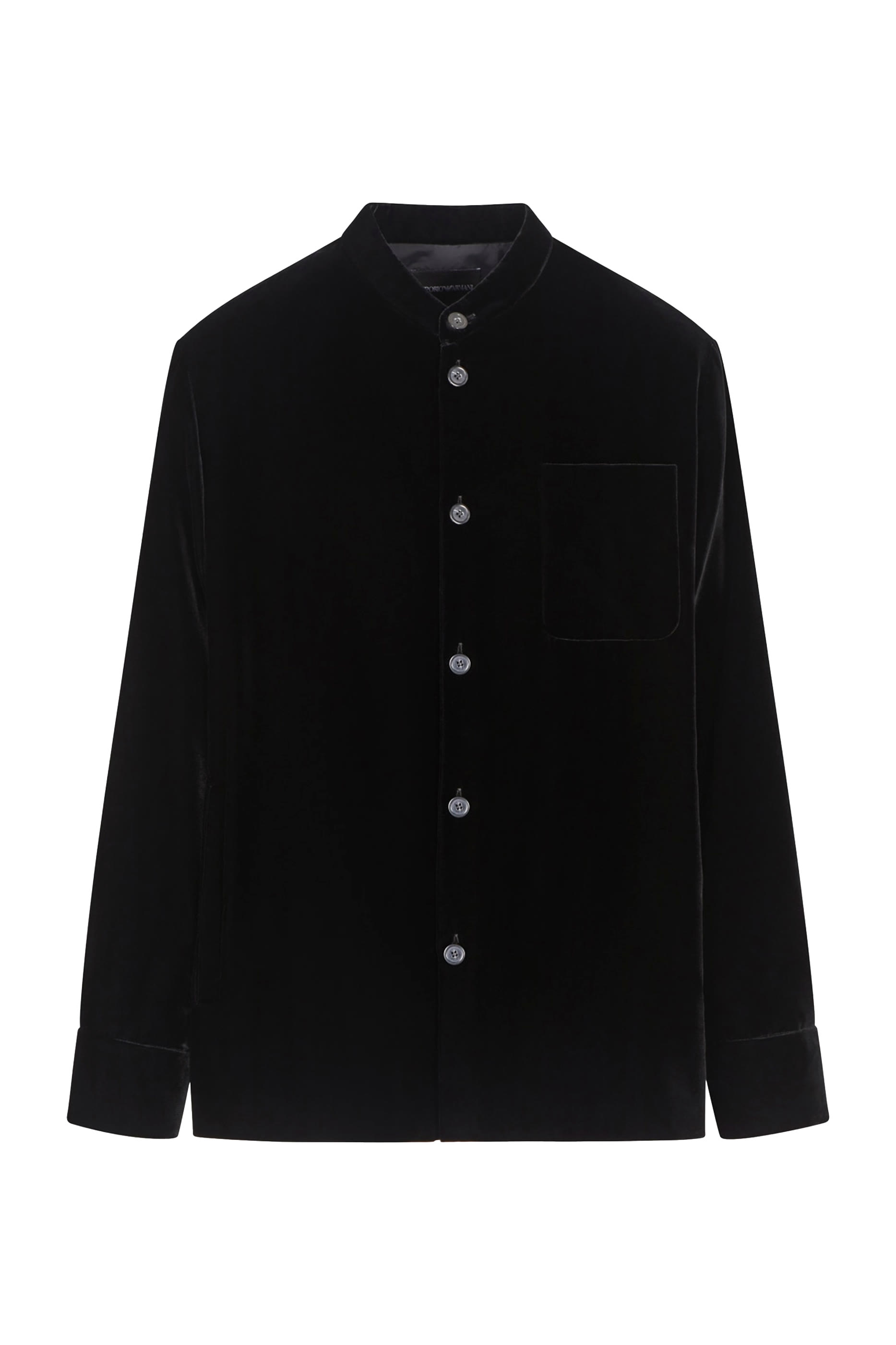  Icon Smooth Velvet Shirt Jacket with Guru Collar