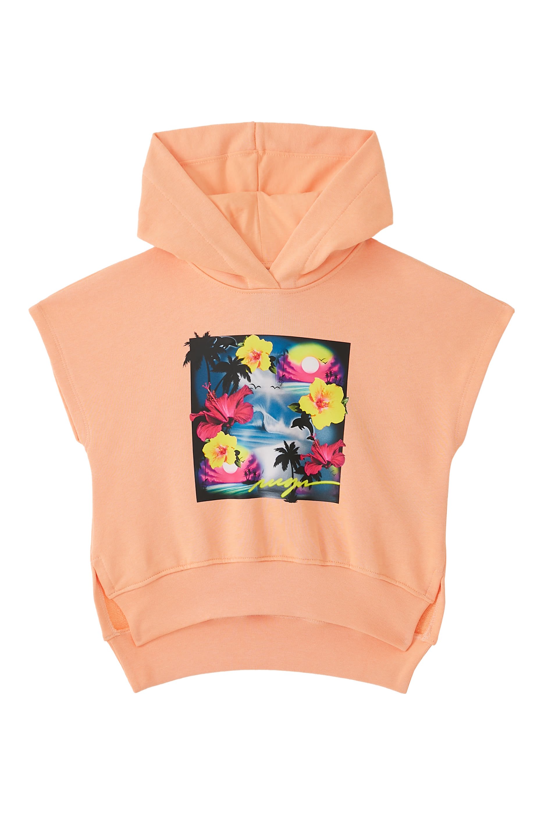 هودي بلا أكمام بشعار الماركة للأطفال