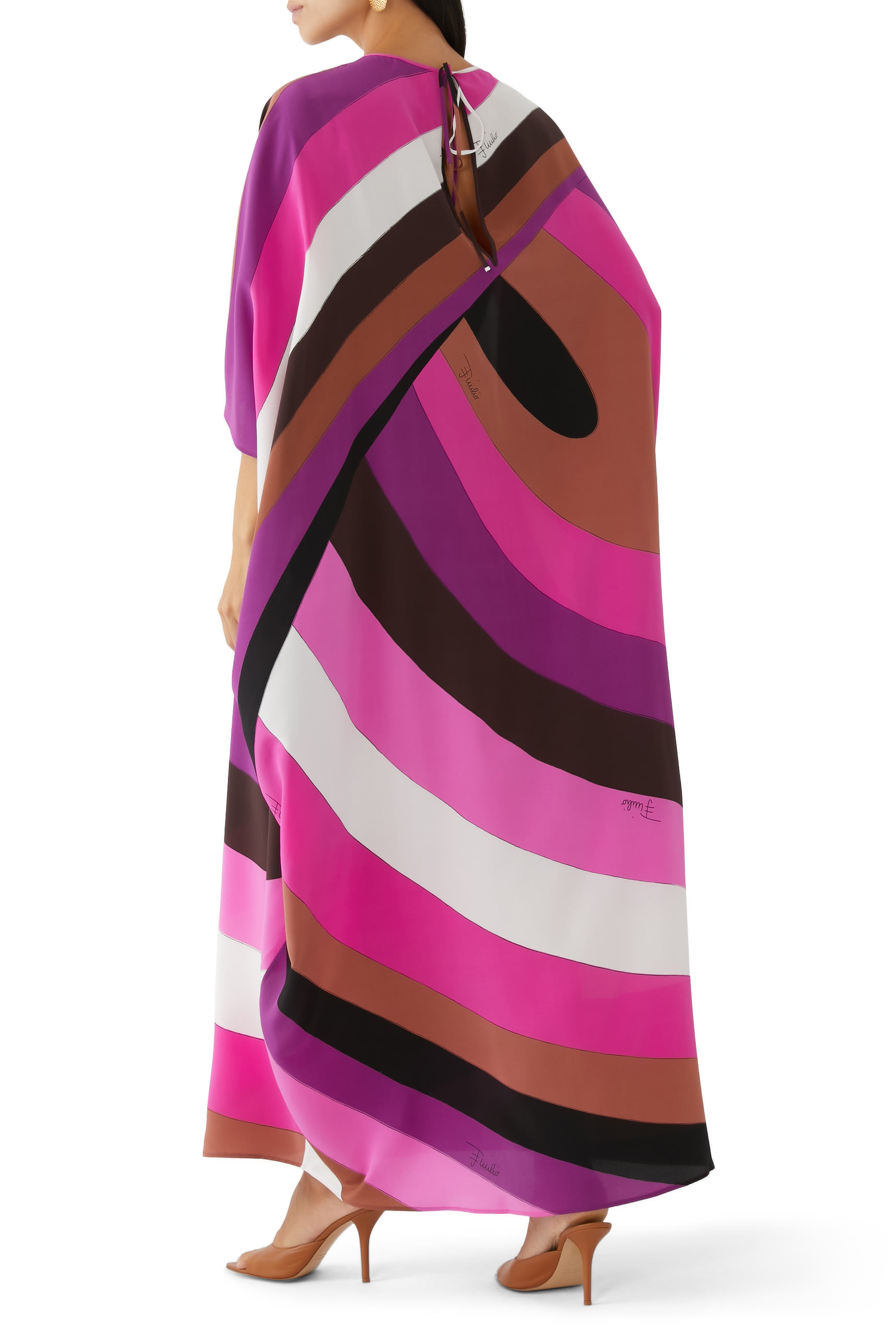 قفطان حرير بنقشة ايريد