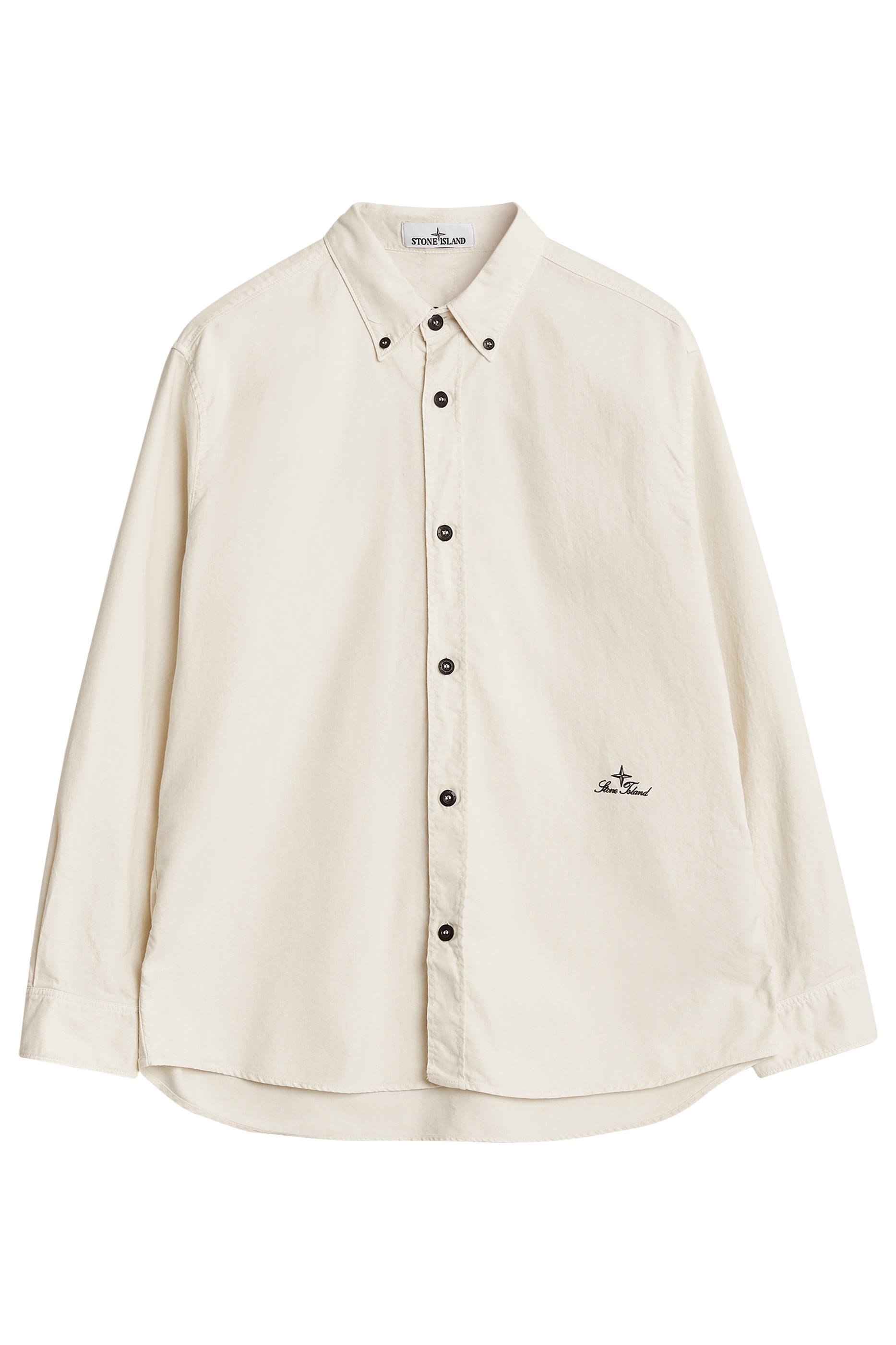 قميص بقصة مريحة مطرز بشعار الماركة 