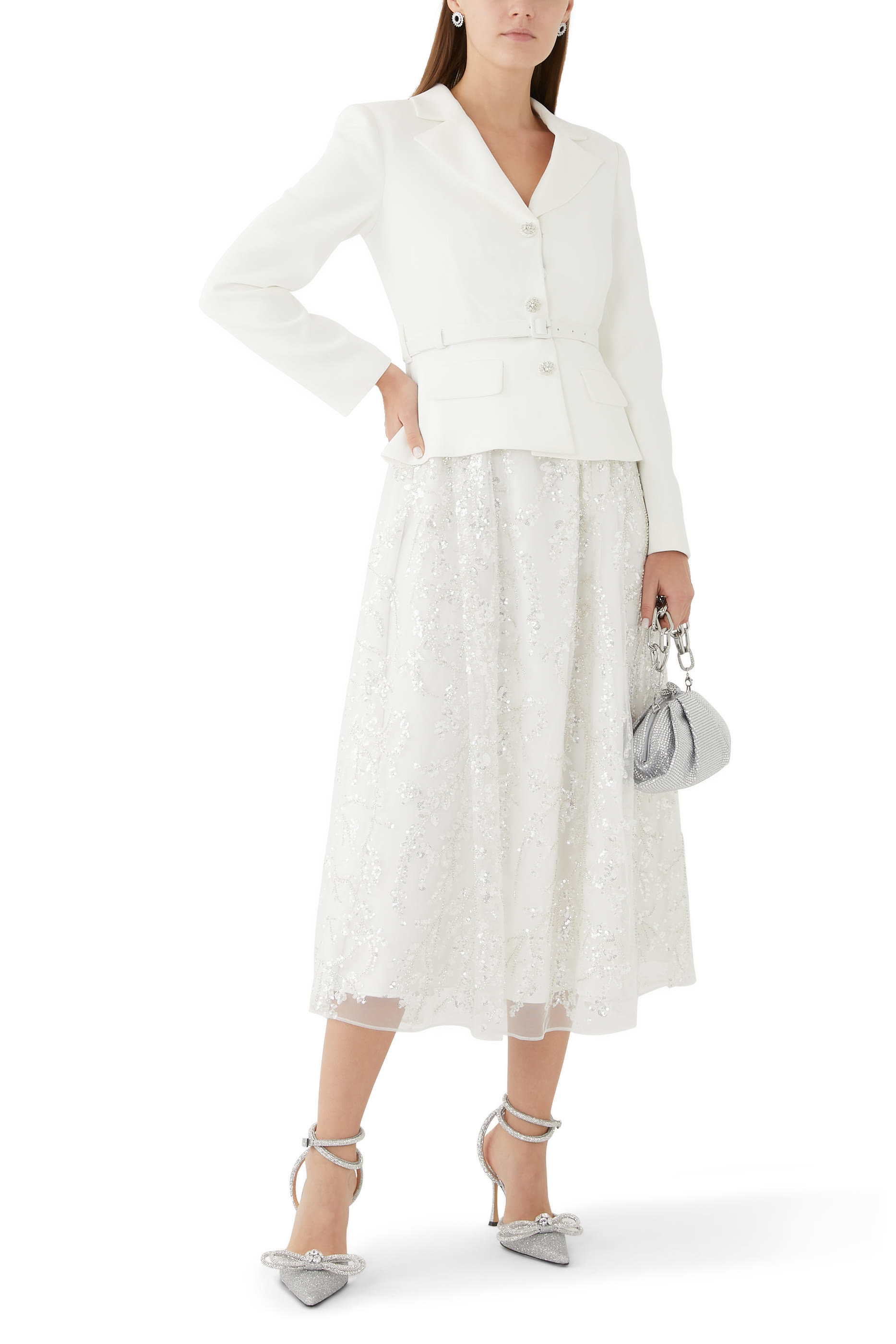 حذاء كلاسيكي 105 بربطتي فيونكة وغليتر