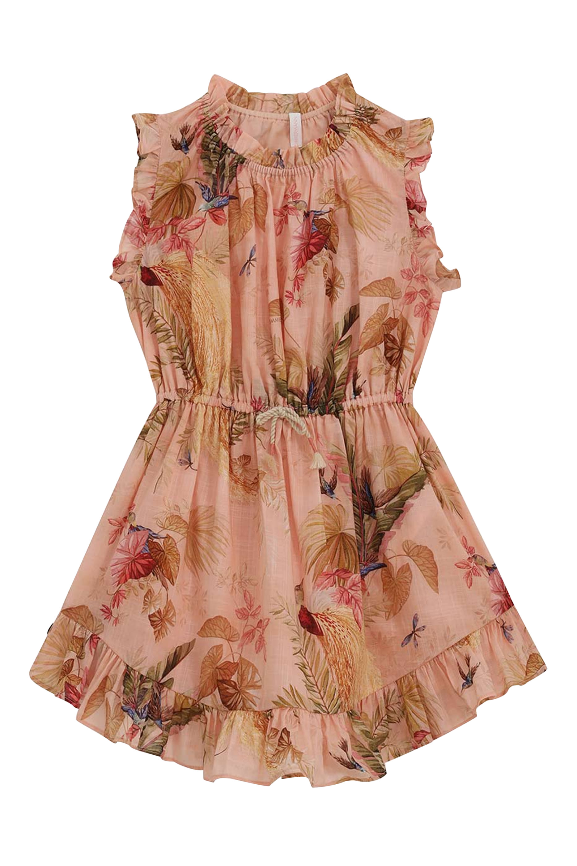 فستان ريانون بحافة بطيات للأطفال